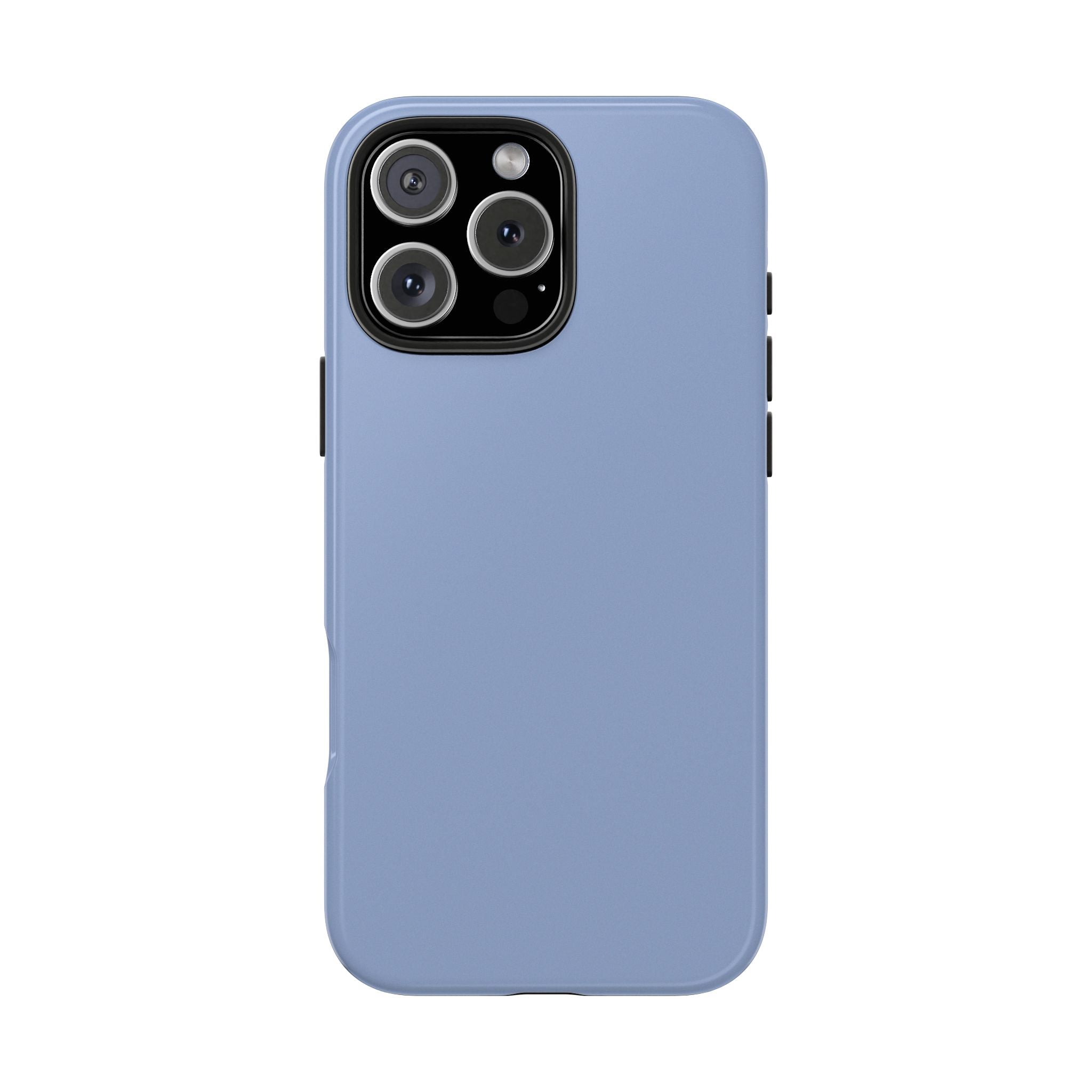 Blue Velvet sturdy iPhone case, cute phone cover for iPhone 16, solid blue protection with style.