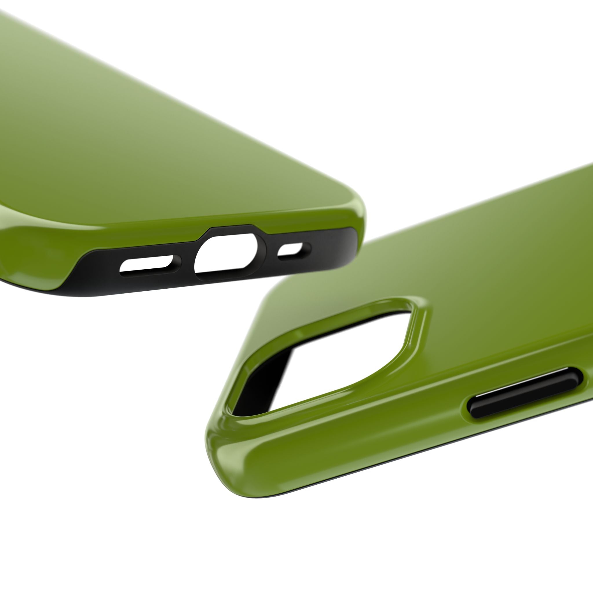 Solid green Matcha Tea iPhone case, a cute phone accessory that protects from scratches, perfect as a floral-inspired iPhone case.