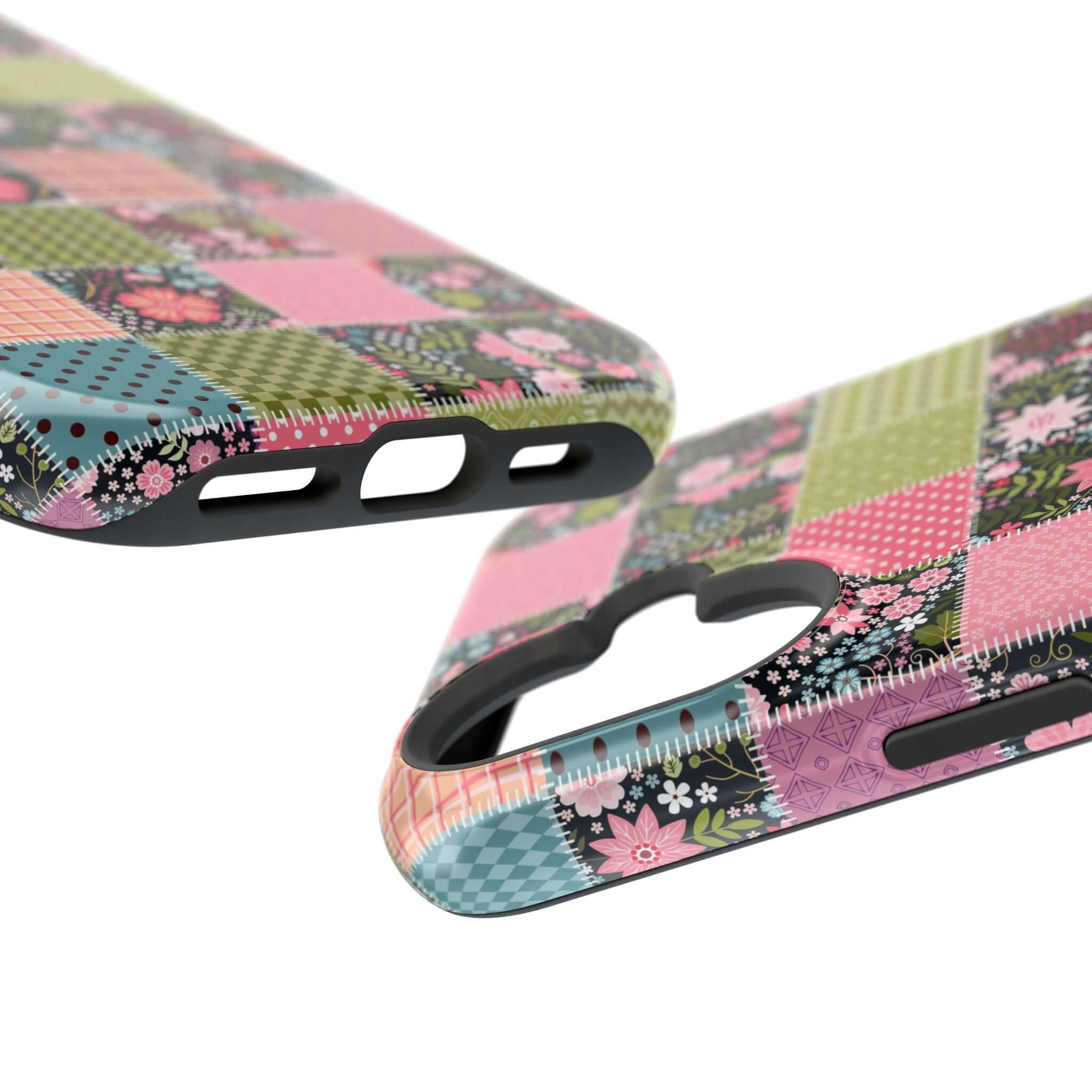 Cute Floral iPhone Case with Wildflower Patchwork Design for MagSafe - Perfect for free-spirited granola girls!