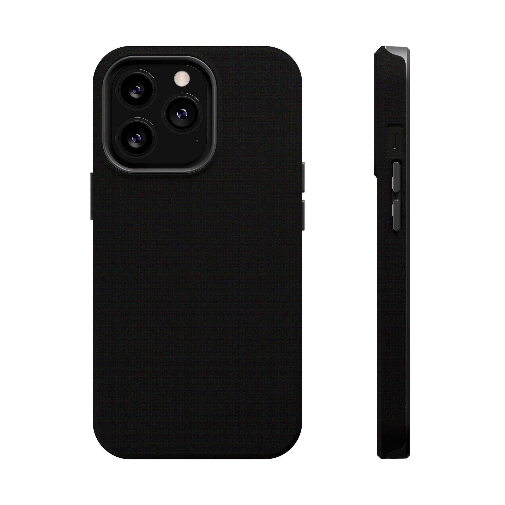 Black Tie solid black iPhone case, a cute phone case from top brands, featuring free shipping. Durable black case to elevate your phone style.