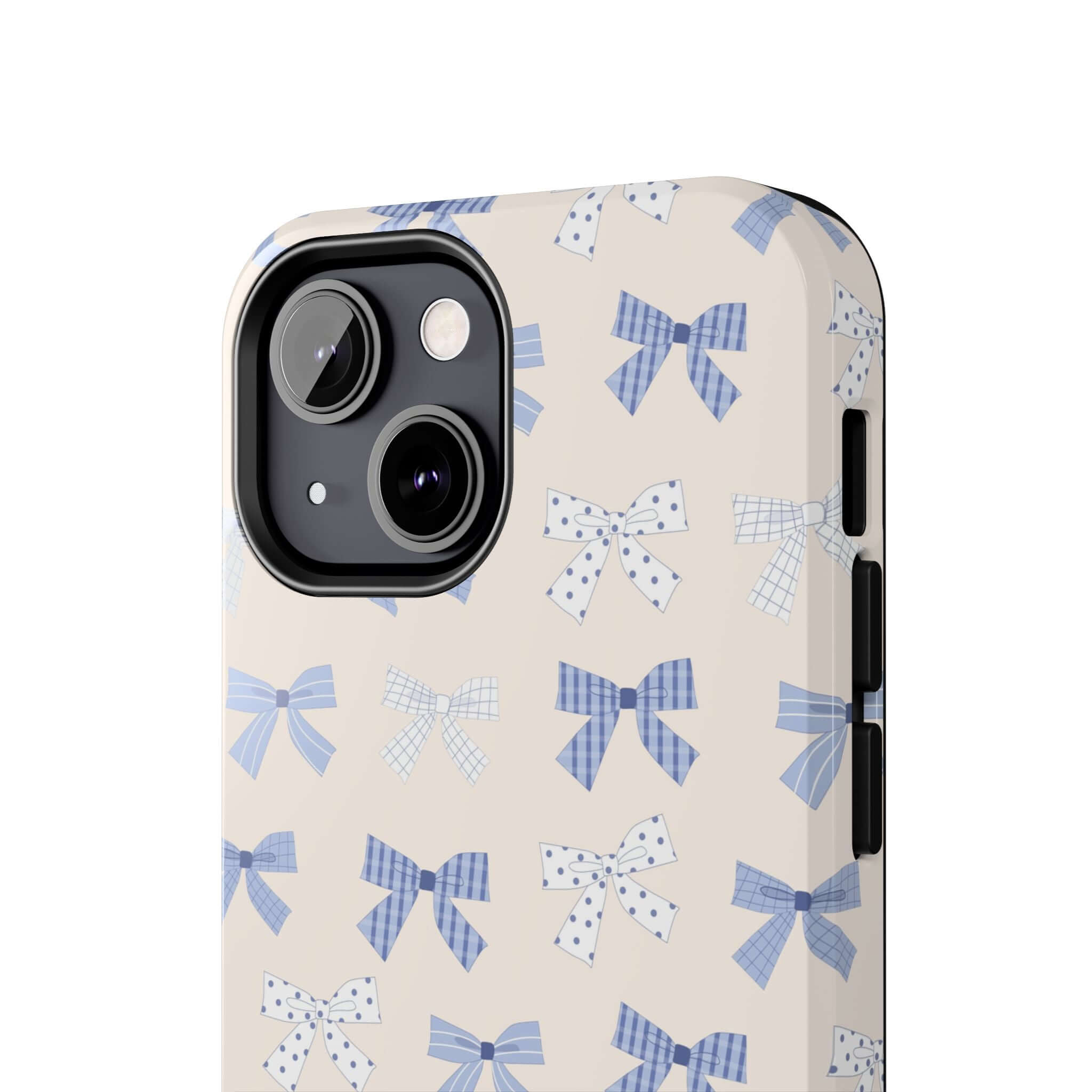 Cute Bride to Be Blue Coquette Case with blue bows for iPhone 16, perfect playful design for a stylish phone.