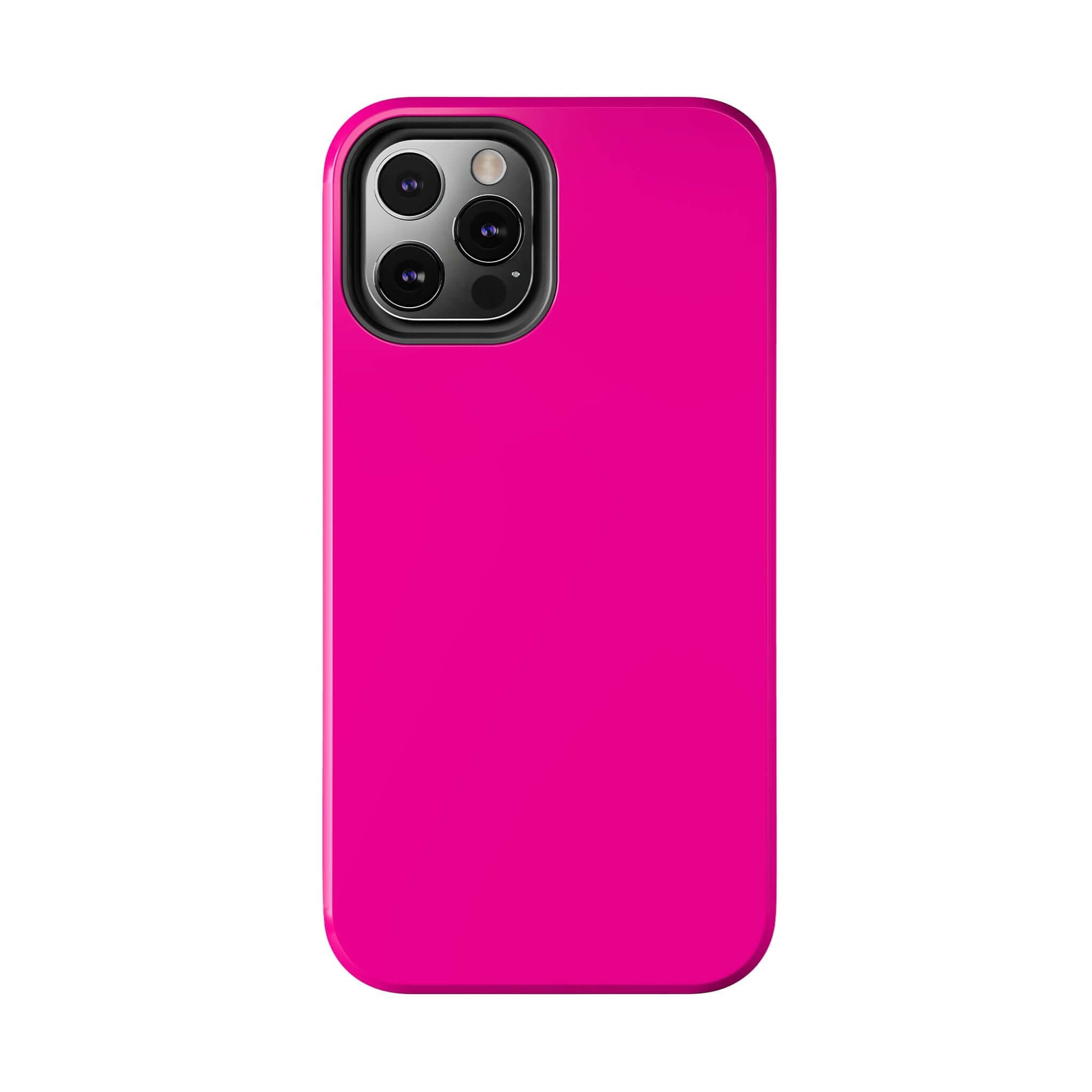 Neon pink iPhone case from the cutest phone case website with free shipping, perfect for making your phone stand out.