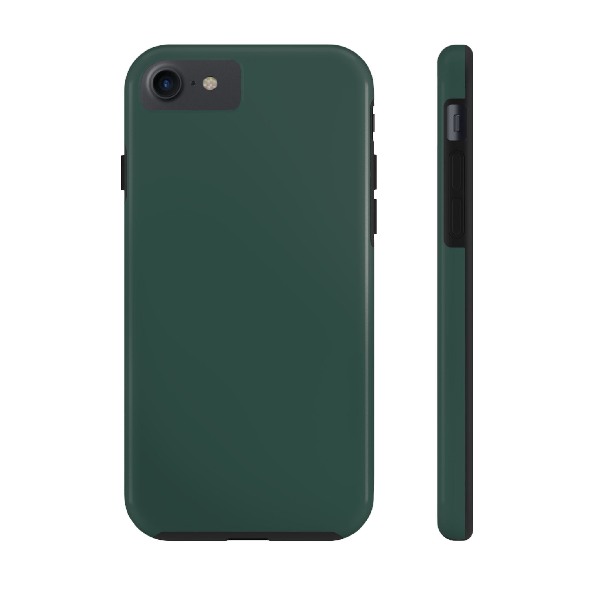 Evergreen solid green iPhone 16 phone case, cute and protective cover for iPhone.