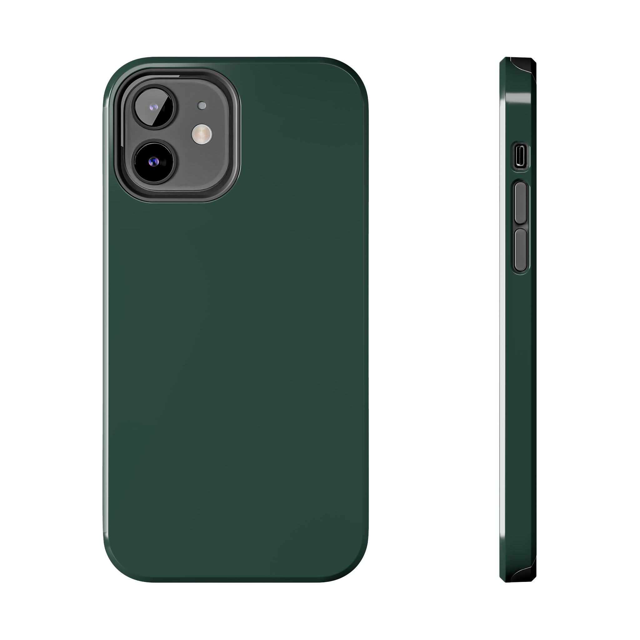 Solid green Evergreen iPhone 16 case, cute phone cover offering stylish protection and vibrant color.