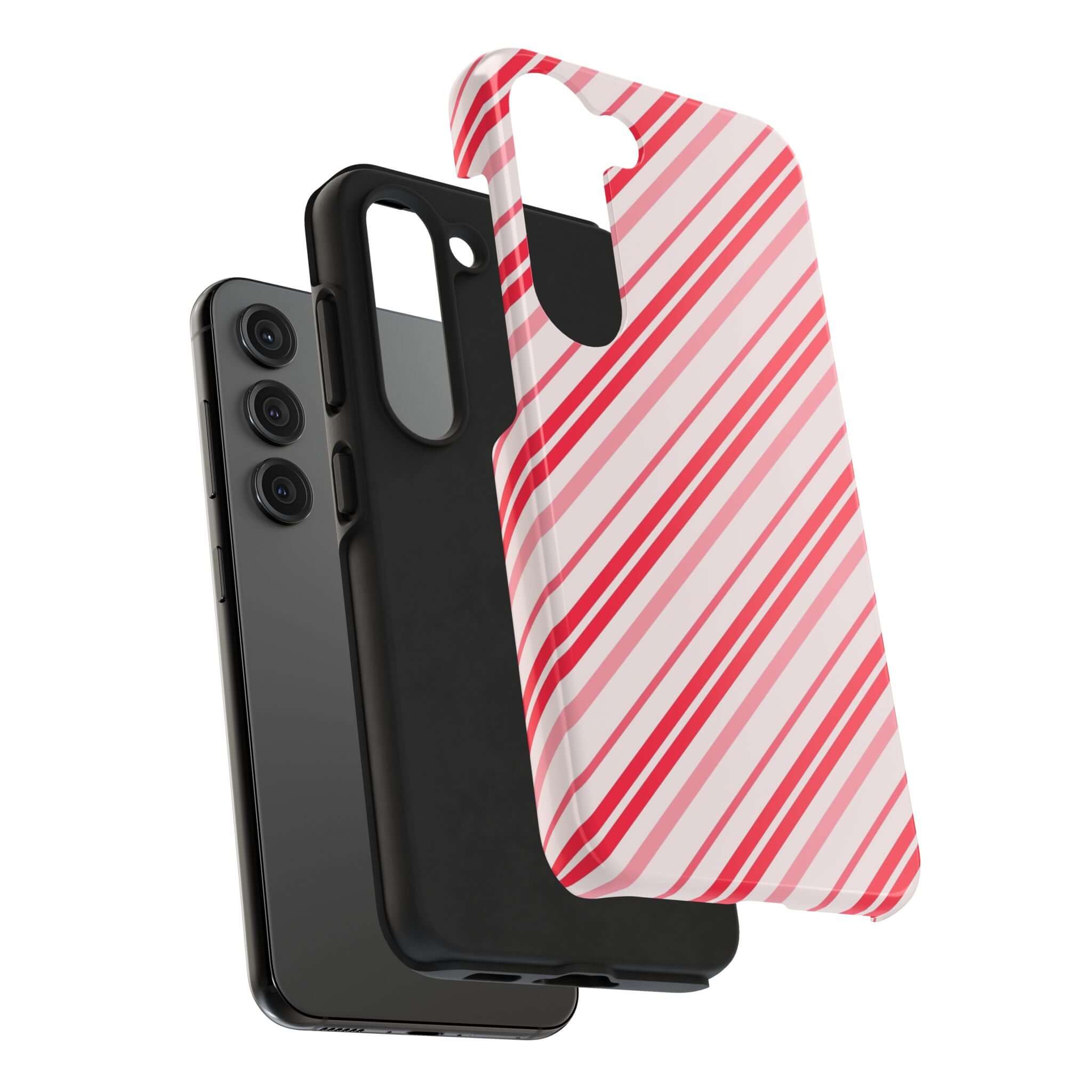 Cute Candy Cane striped iPhone case with festive holiday design for personalization and gift giving.