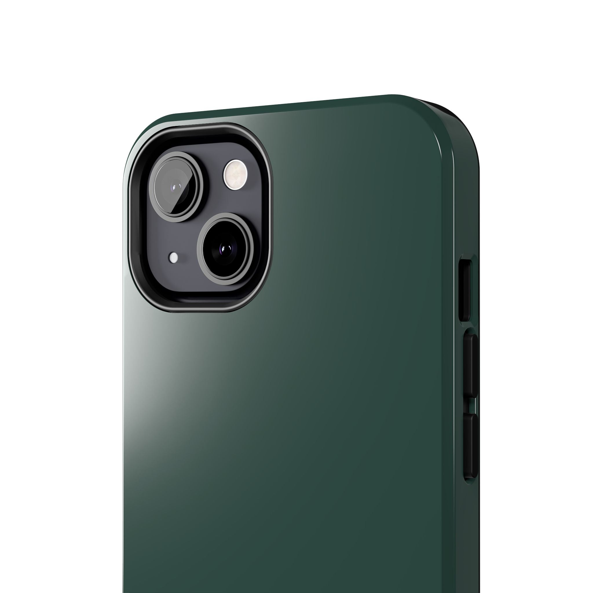 Solid green Evergreen phone case for iPhone 16, offering cute protection and style.