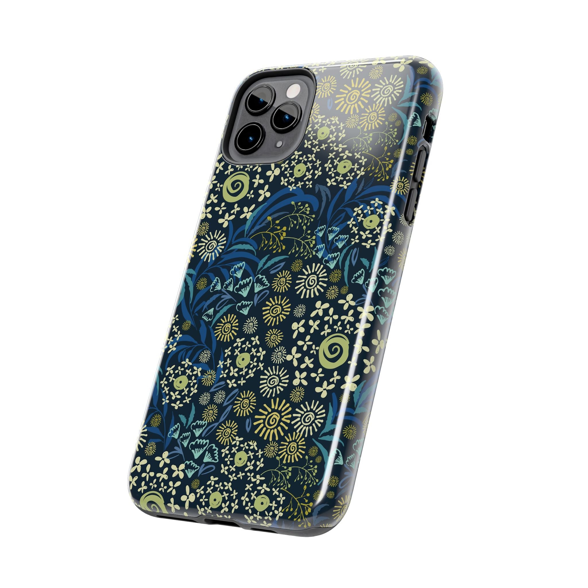 Botanic Breeze Blue Floral Case for iPhone with cute flower design, perfect phone case cover that protects from scratches.