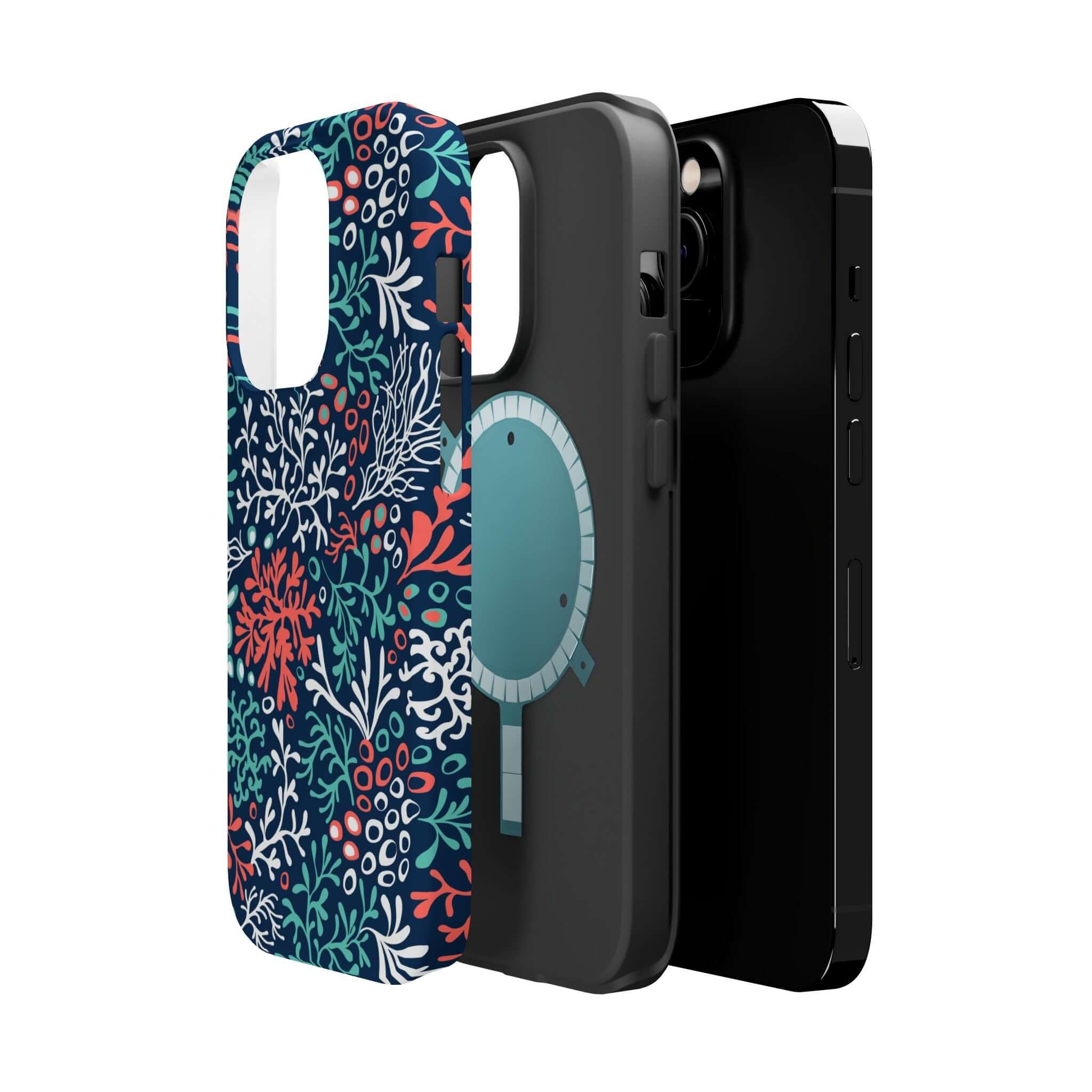 Cute phone case with colorful coral reef design for iPhone 16, adding a fun and beachy vibe while protecting your device.