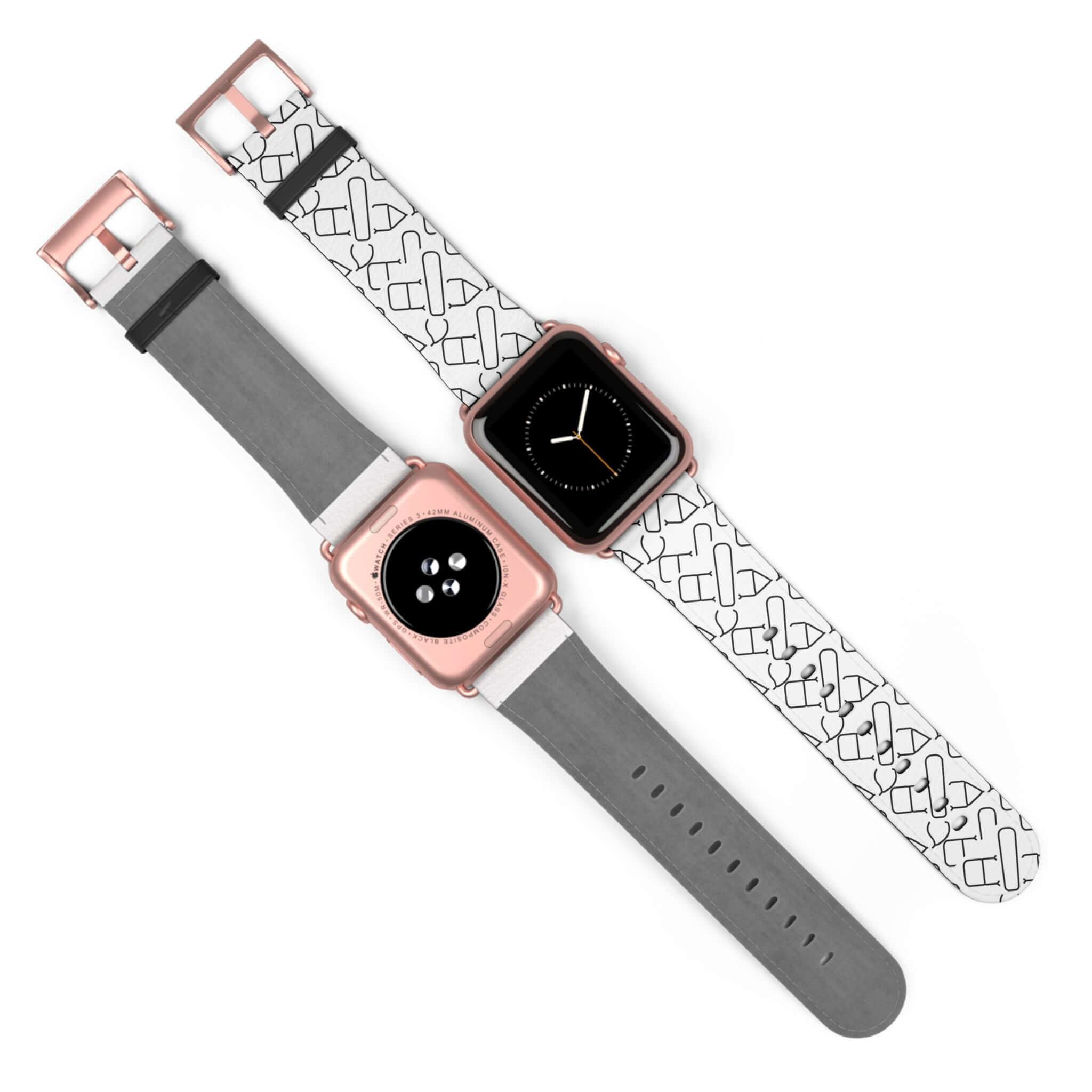 Personalized Apple watch band with unique design, perfect for customizing your tech or gifting, displayed on a trendy smart watch.