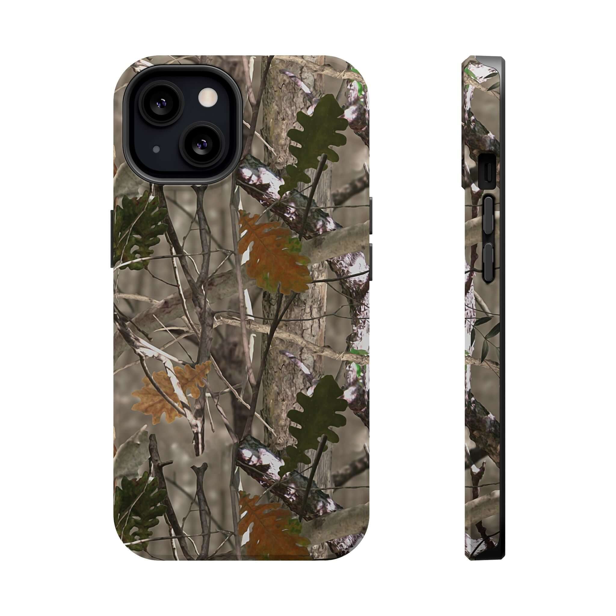 Forest camo iPhone 16 MagSafe case, cute protective phone case for fashion lovers, forest design, camo couture for stylish protection