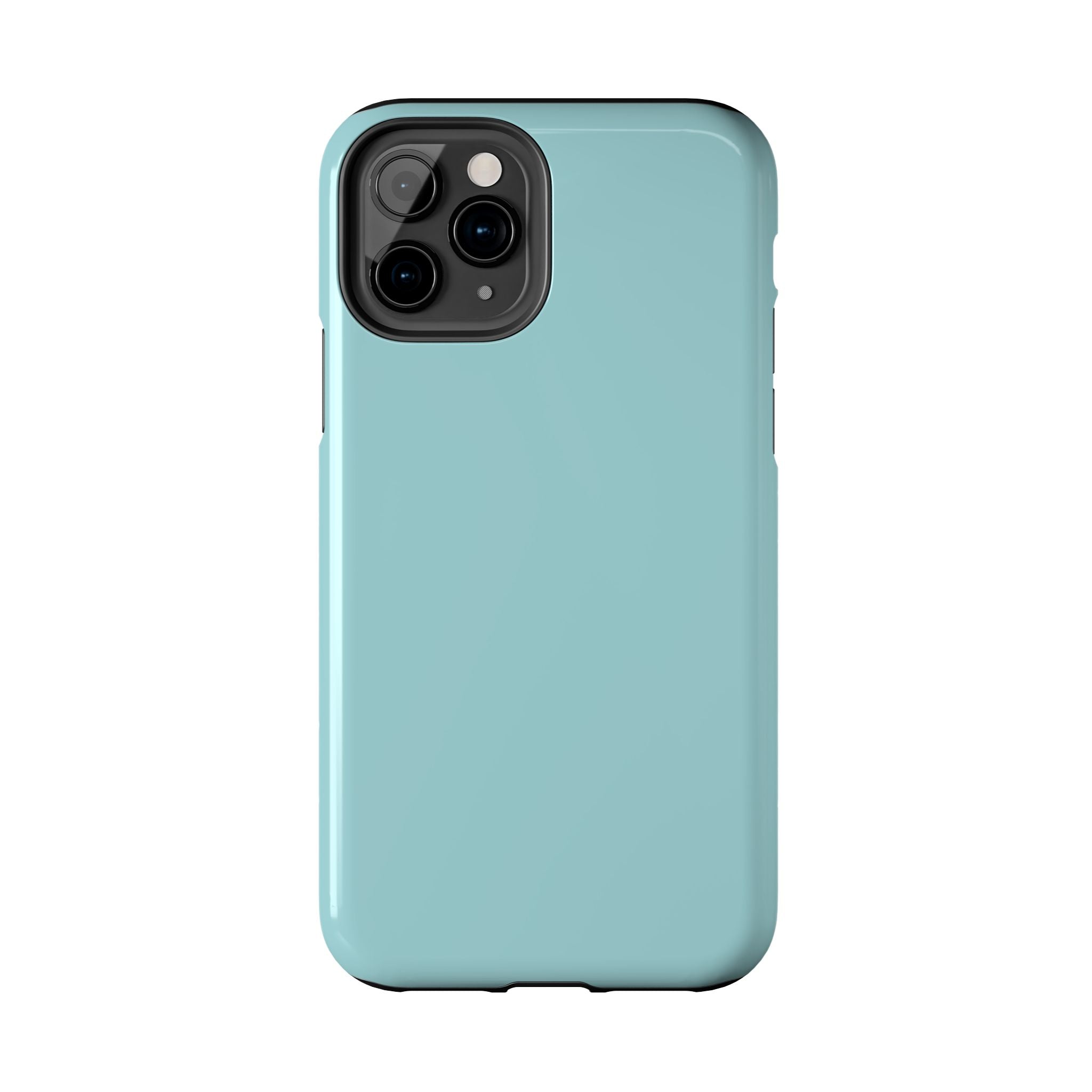 Solid teal iPhone 16 case, Minty Green cute phone cover for protection and style.