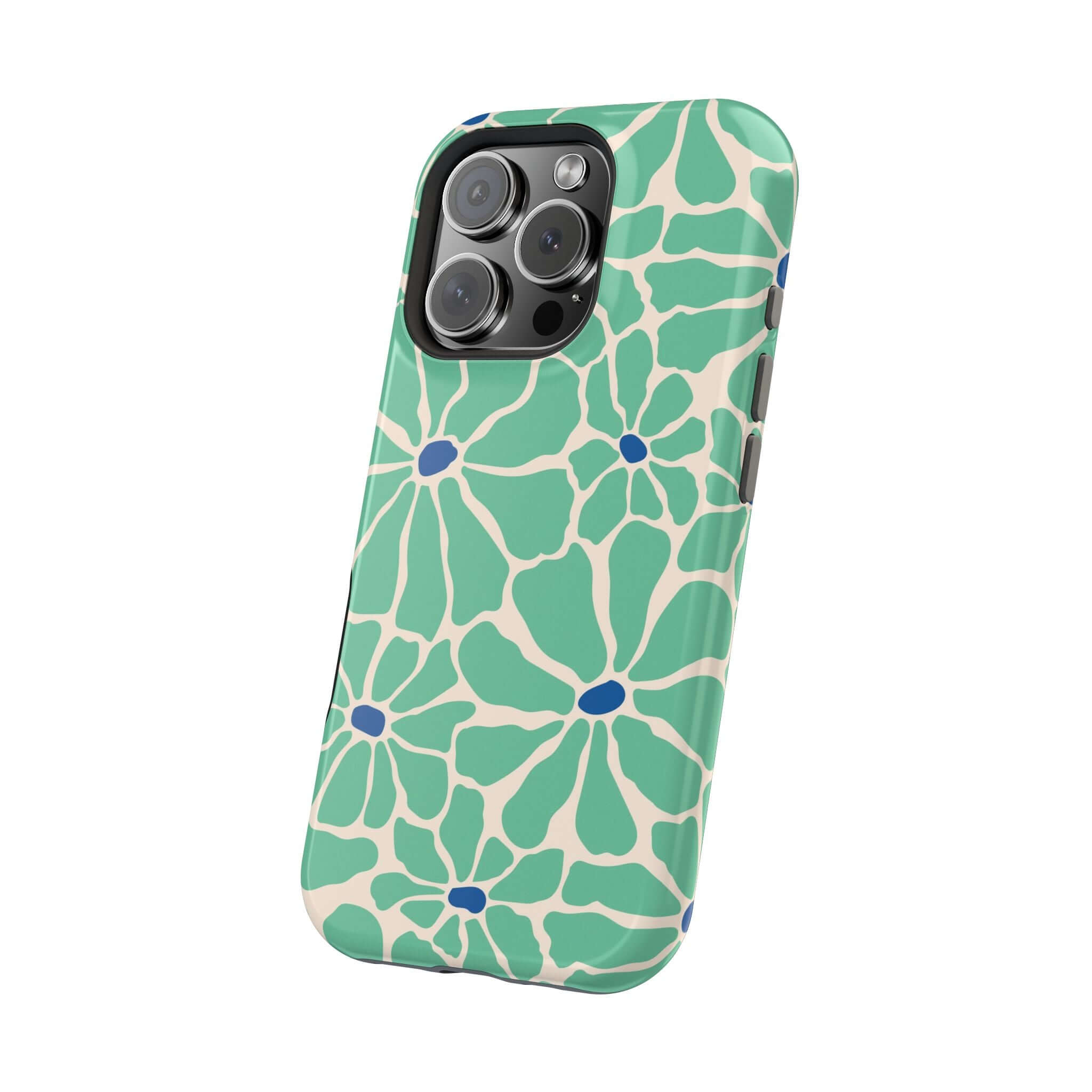 Cute phone cover featuring a tropical floral design, perfect for Apple iPhone protection with style and MagSafe compatibility.