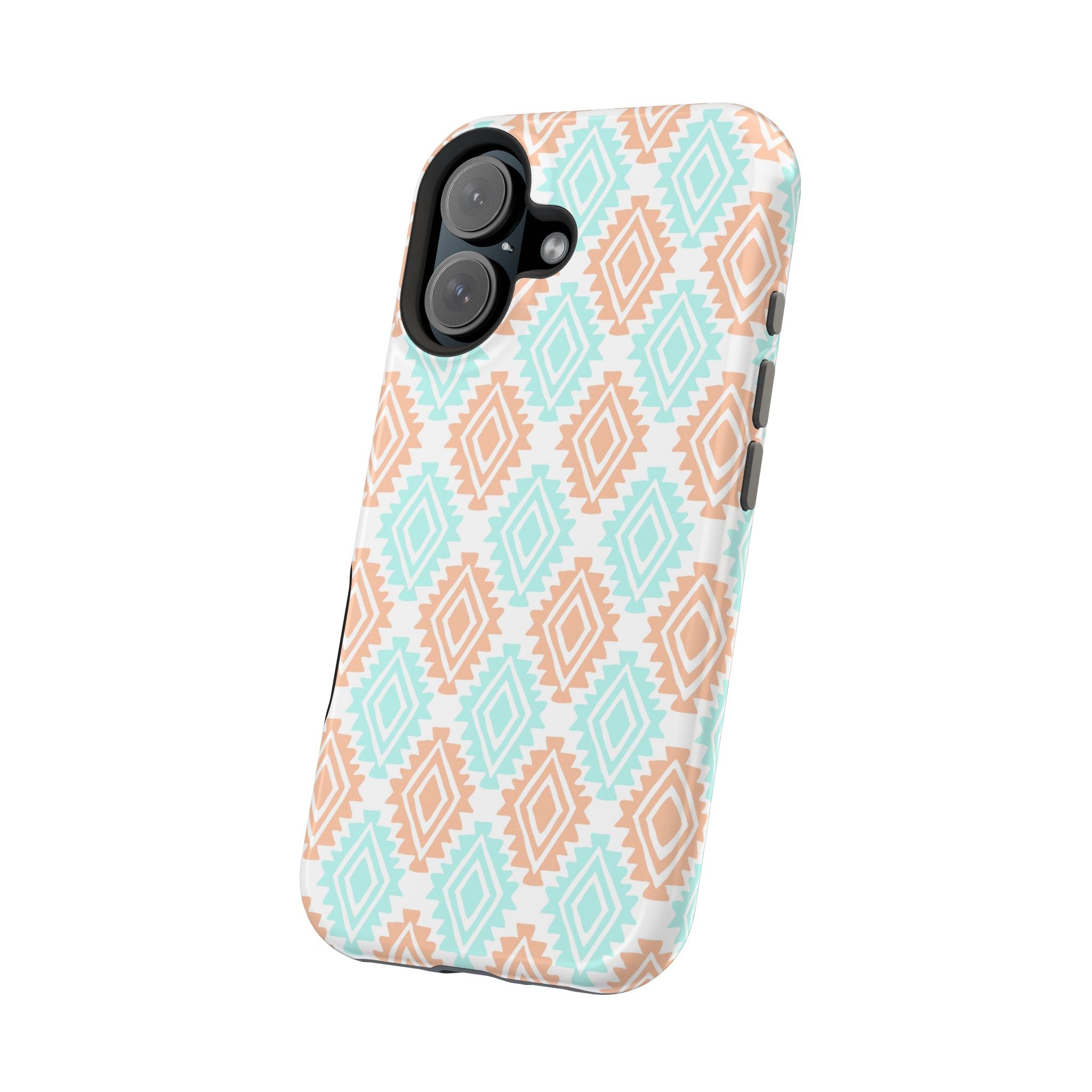 Southwestern Cute Floral MagSafe iPhone Case with Abstract Design