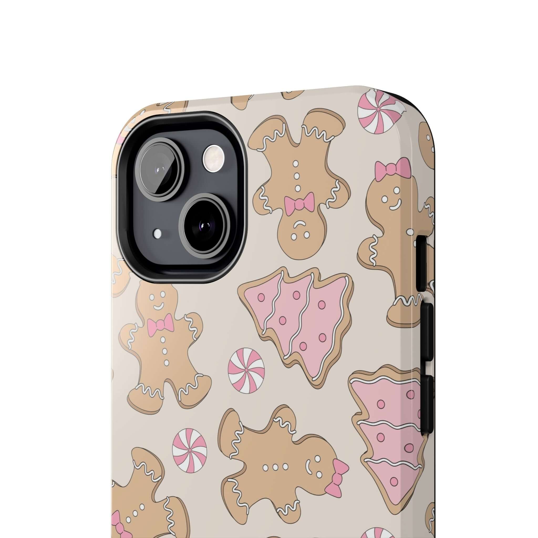 Cute Gingerbread Girlie Christmas Phone Case with Holiday Design for iPhone