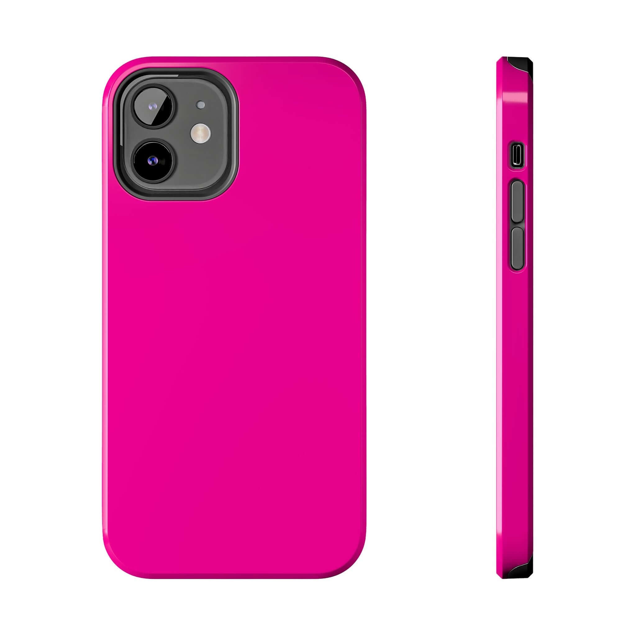 Neon pink iPhone case from the cutest phone case website with free shipping, designed to make your phone stand out.