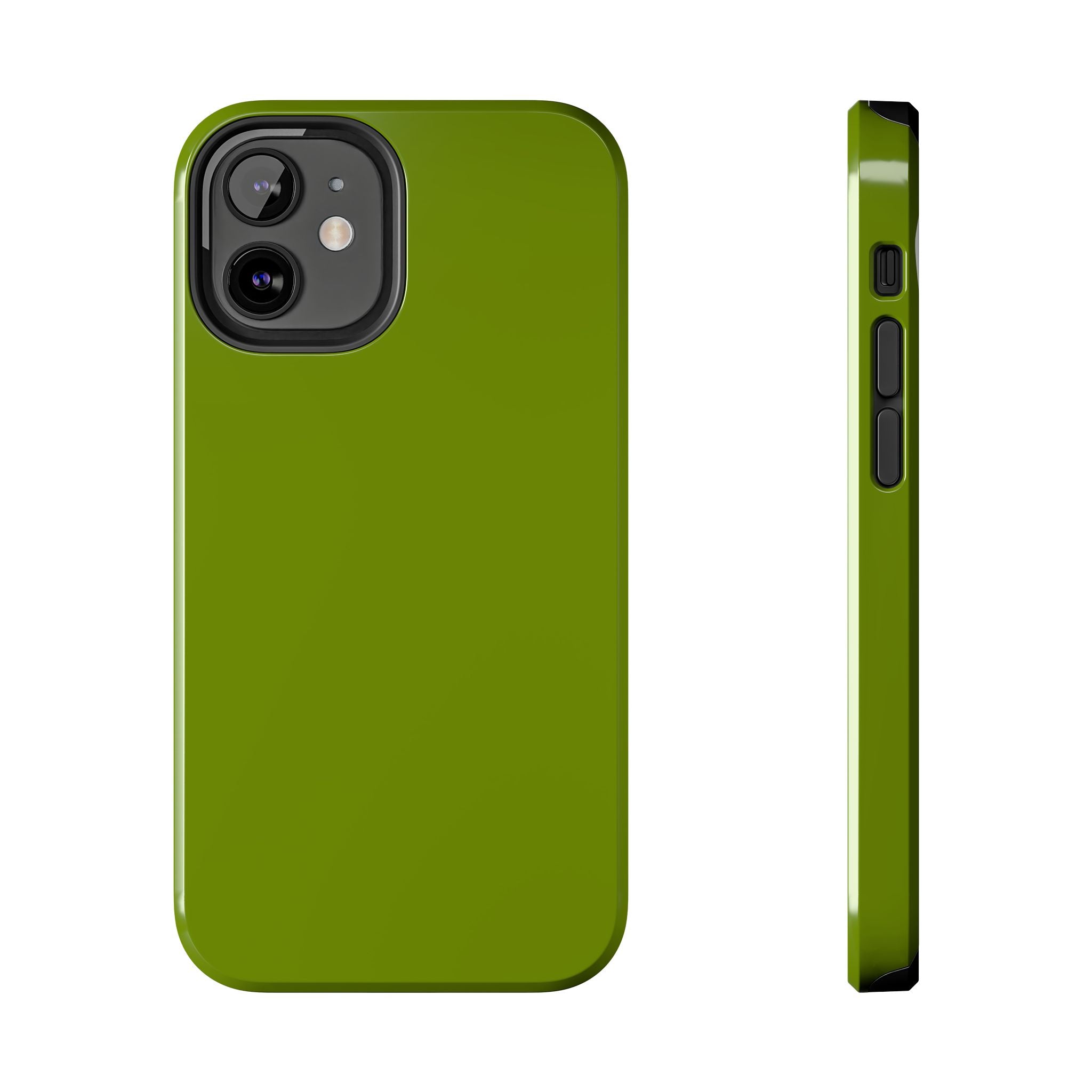 Cute solid green iPhone case with scratch protection, perfect for adding style to your phone. Ideal phone case for iPhone lovers.