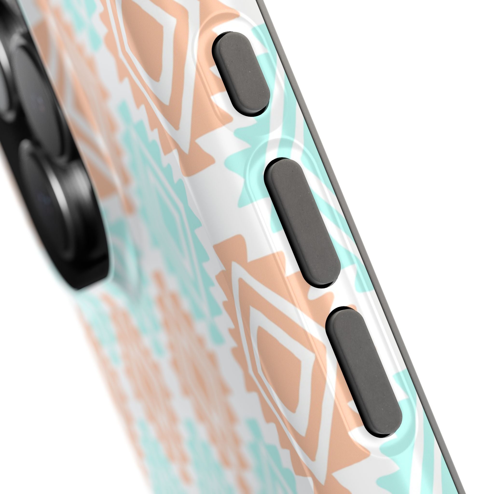 Southwestern MagSafe iPhone case with abstract floral design, showcasing cute and functional phone cover details.