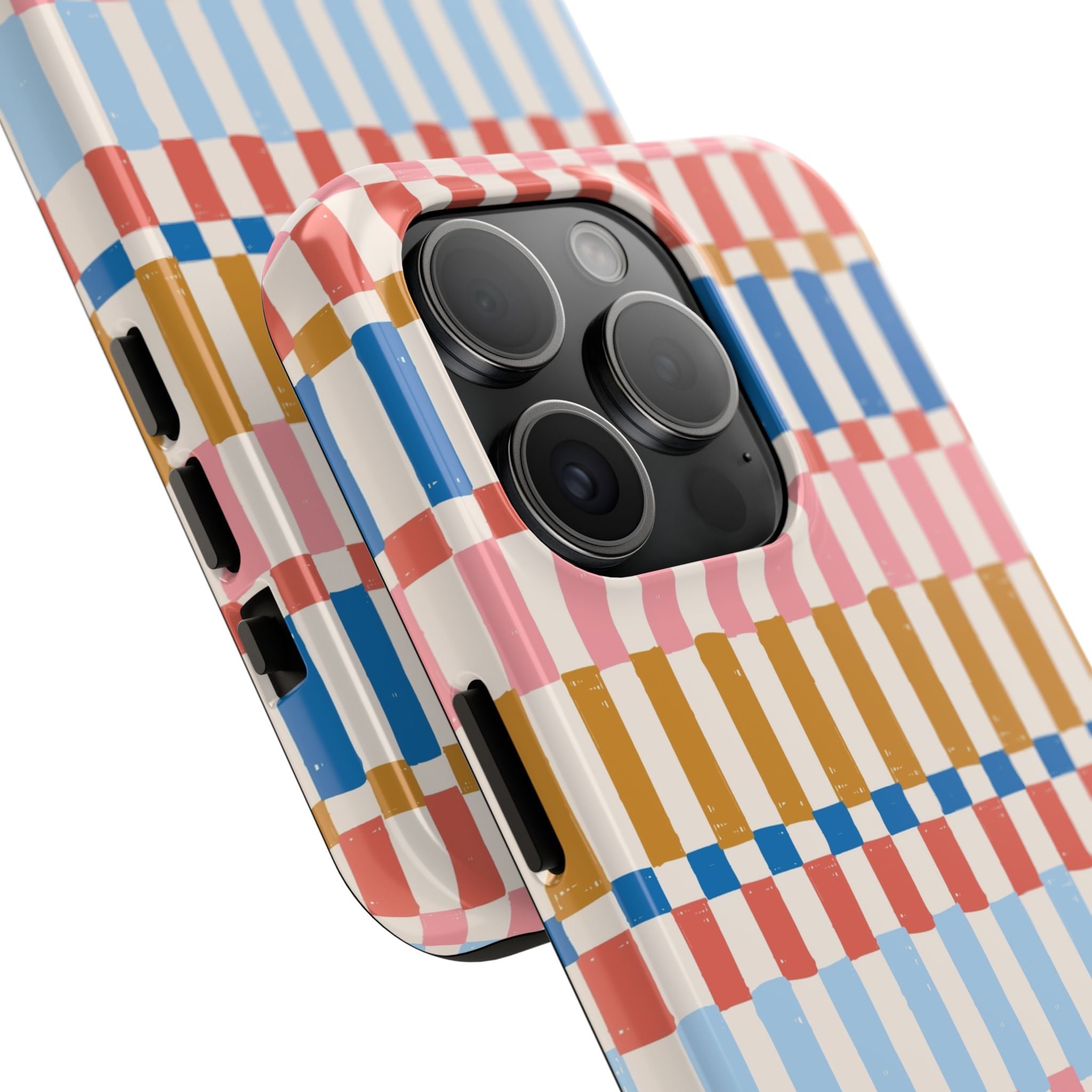 Colorwave Stripes vintage iPhone case with vibrant stripes for a sleek and stylish look. Cute iPhone cases and iPhone case cover.