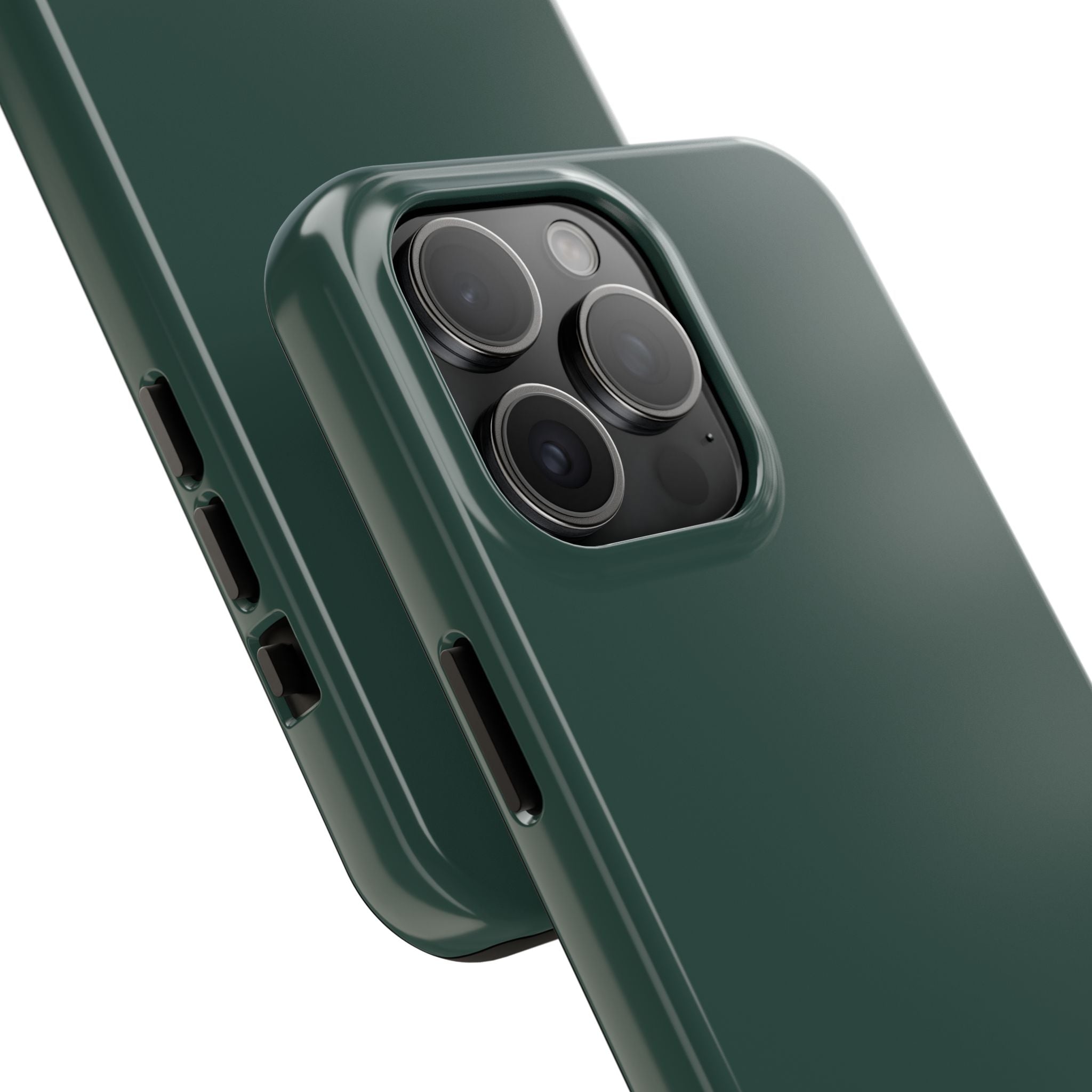 Solid green iPhone 16 case with protective design, offering a cute phone cover for style and safety.