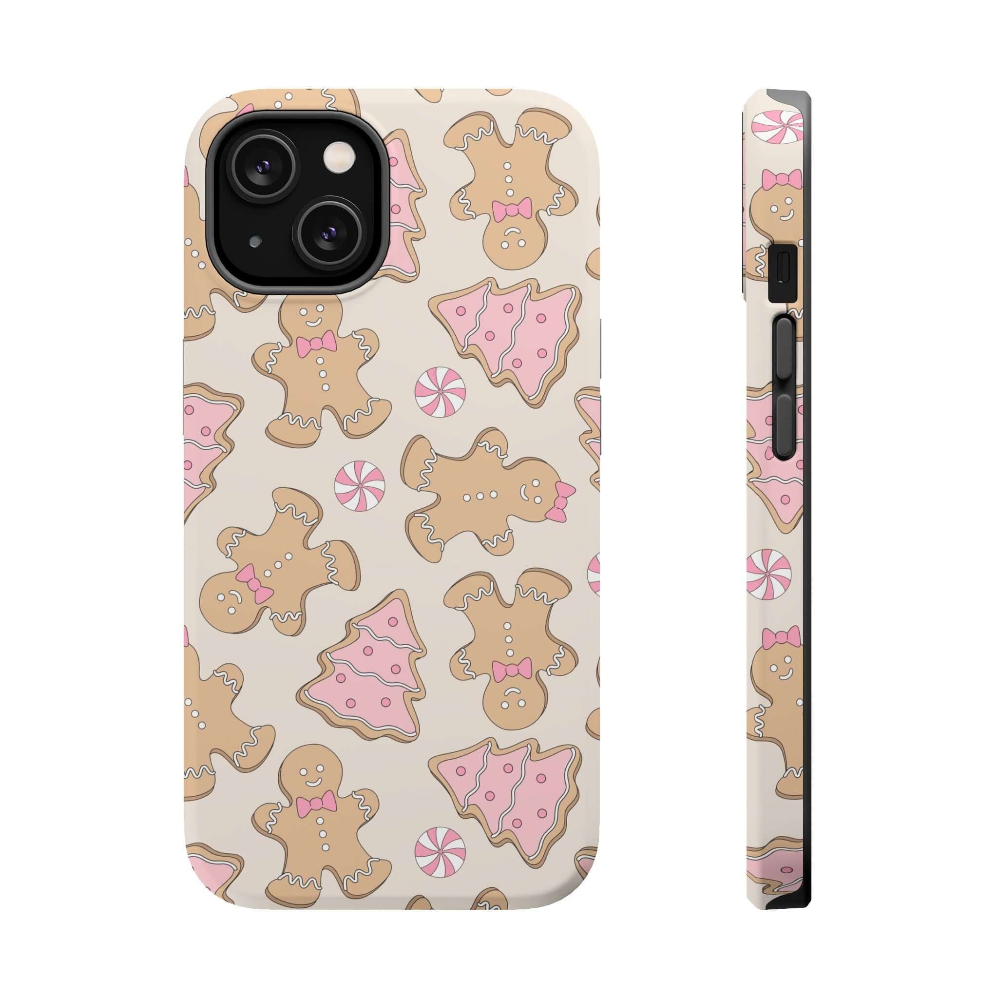 Gingerbread Girlie MagSafe Christmas phone case with cute gingerbread man design, perfect holiday cover for festive cheer.