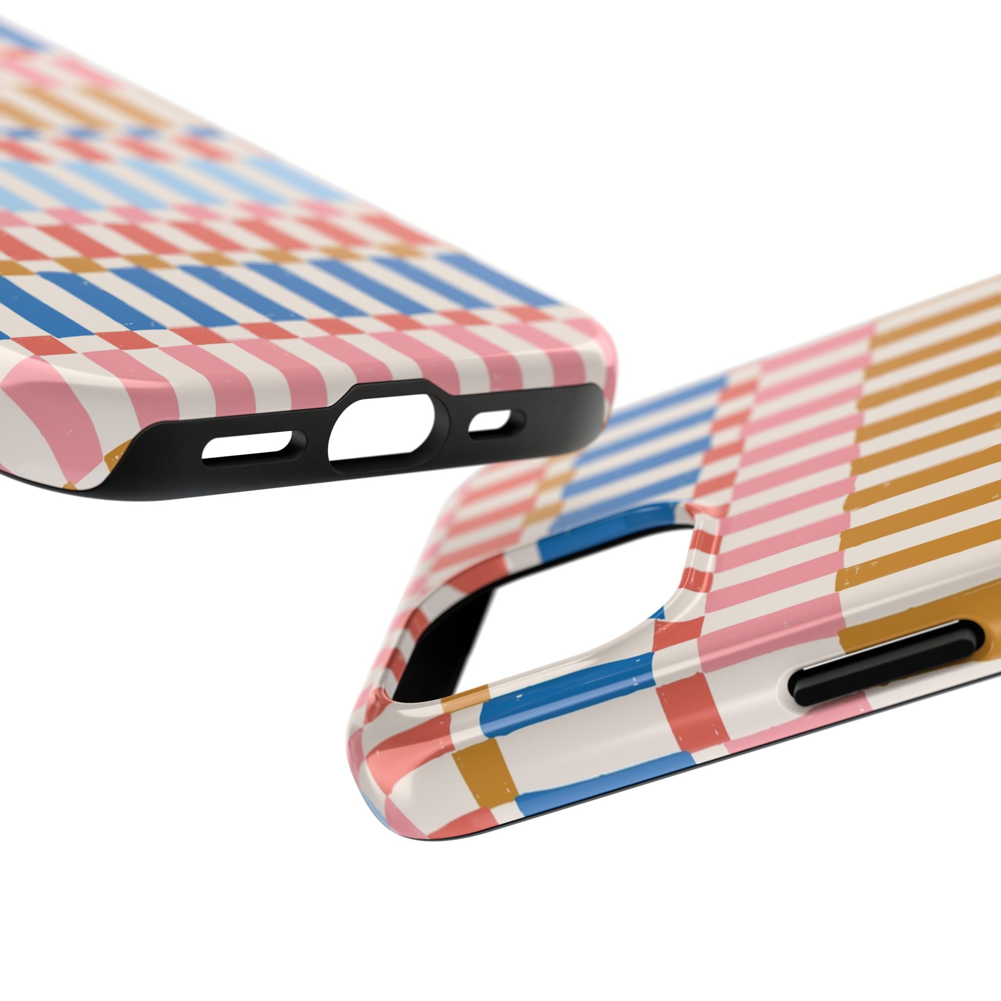 Vibrant Colorwave Stripes vintage iPhone case with colorful stripes - cute and stylish phone case cover for iPhone protection.