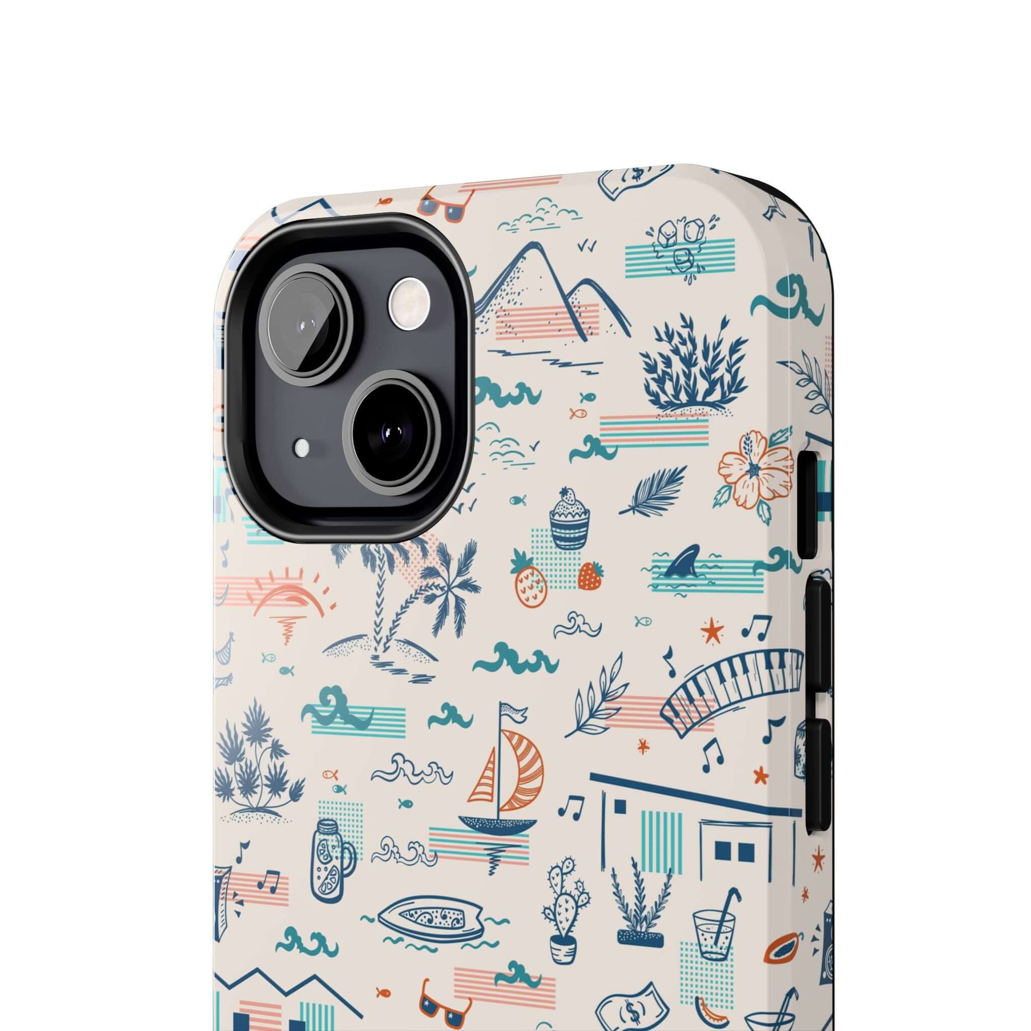 Colorful Forever on Vacation iPhone 14 Pro Max and Samsung S23 case with summer fun design. Cute phone case featuring tropical and playful illustrations.