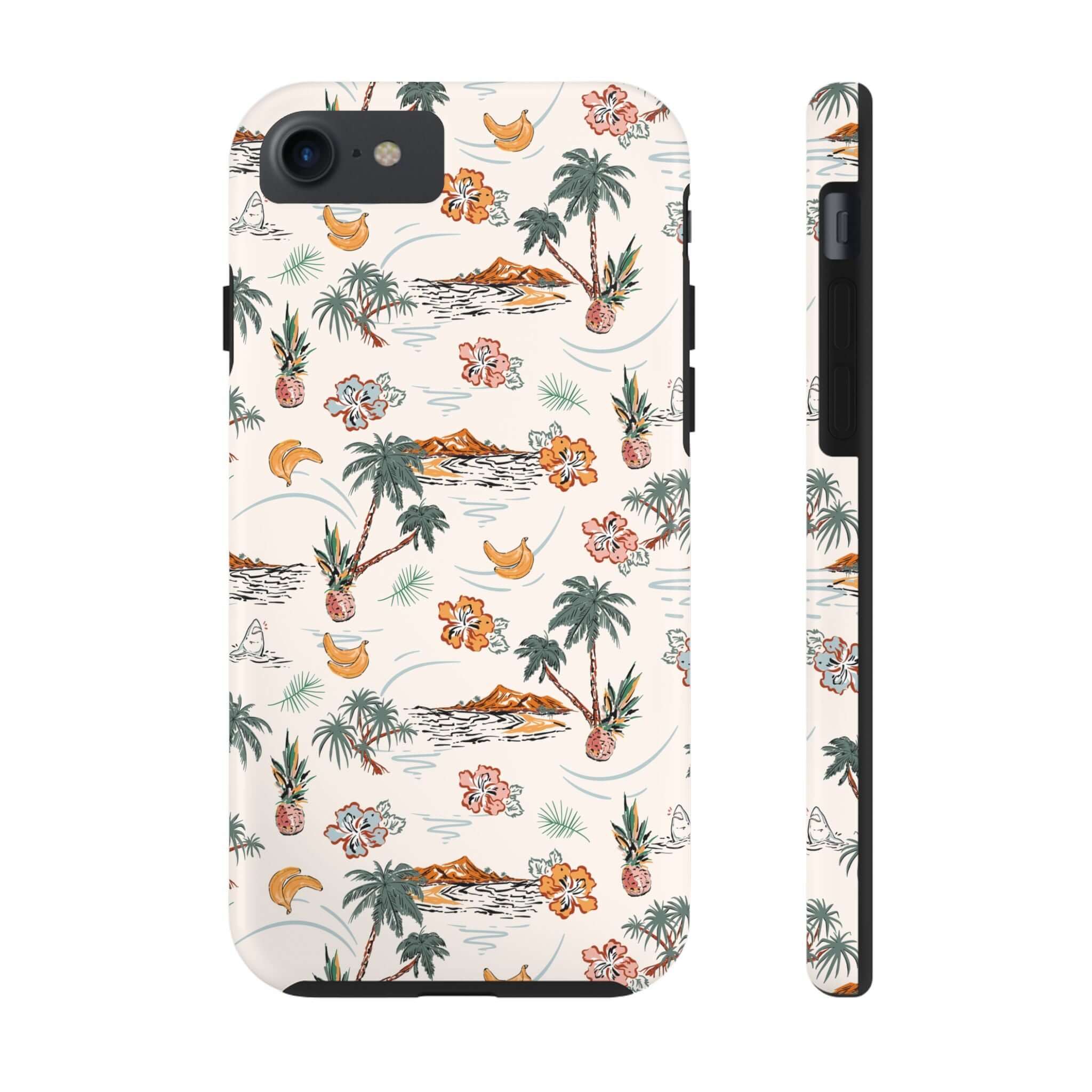 Tropical Vacation Cute Beach Case for iPhone 14 with palm tree design and free shipping.