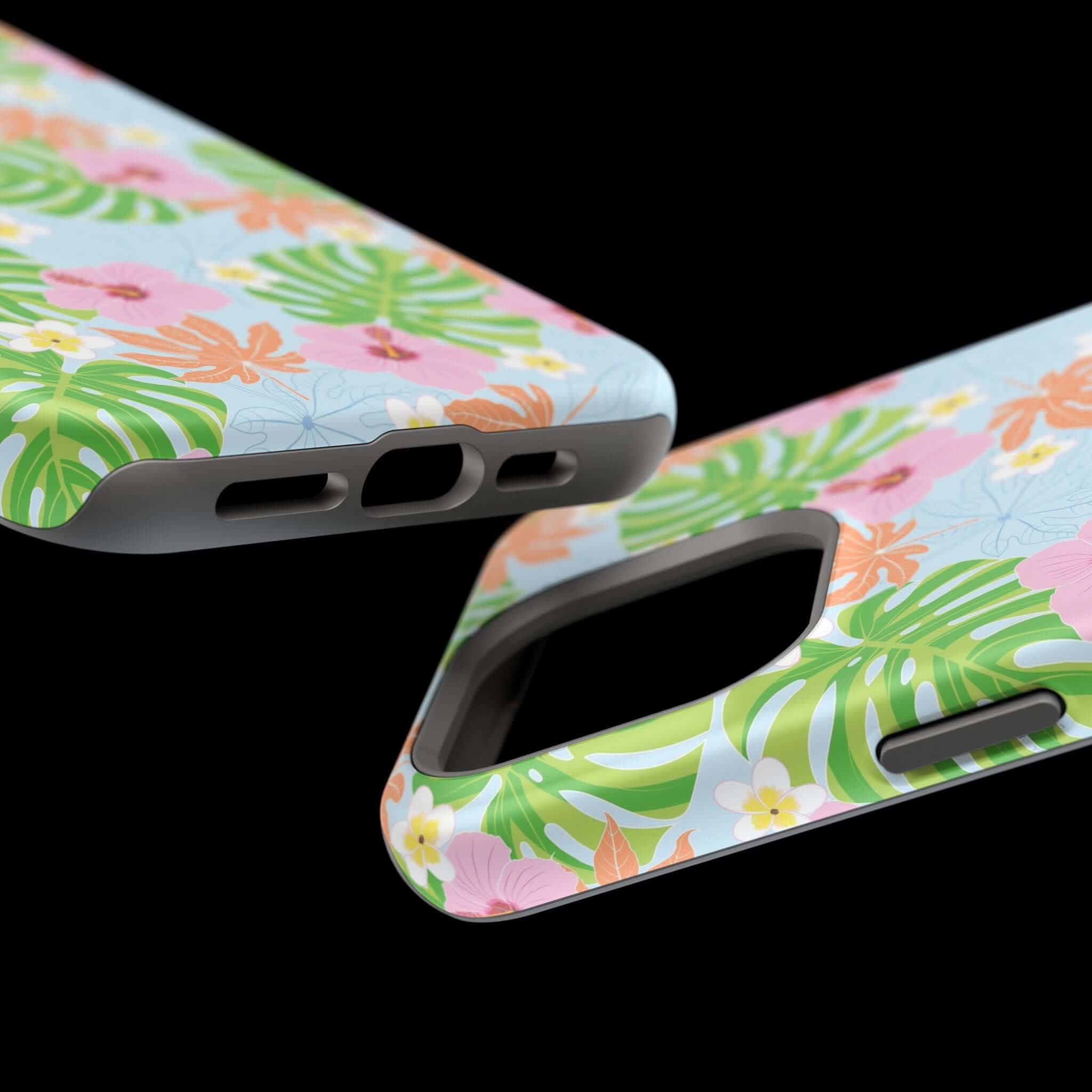 Island Hibiscus MagSafe iPhone 14 Pro case with colorful tropical floral design.