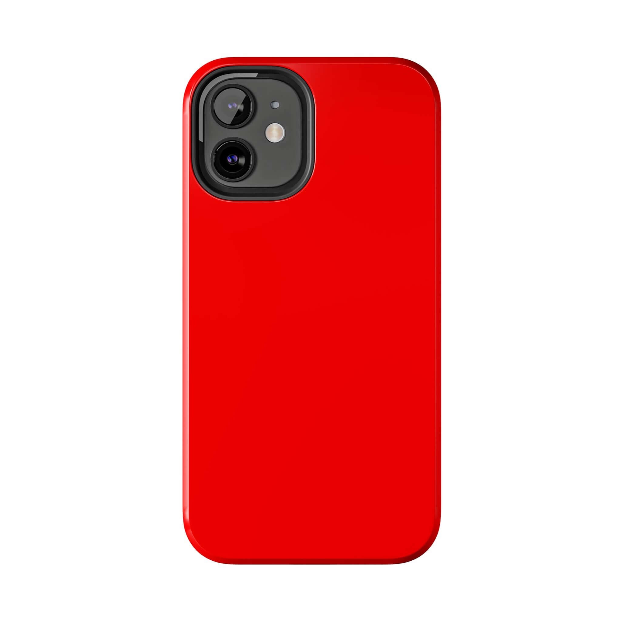 Neon red iPhone case - Radiant Ruby, from the cutest phone cases website with free shipping - perfect blend of cuteness and functionality.