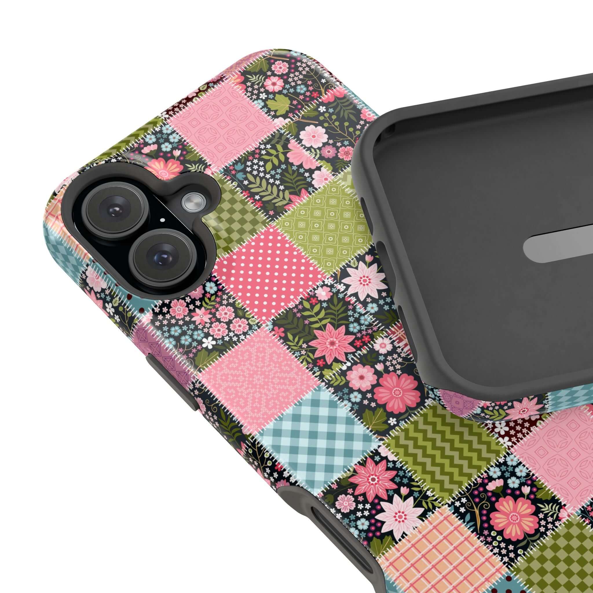 Flora Forage Wildflower Patchwork MagSafe iPhone case with cute floral design, perfect phone cover for free-spirited vibes.