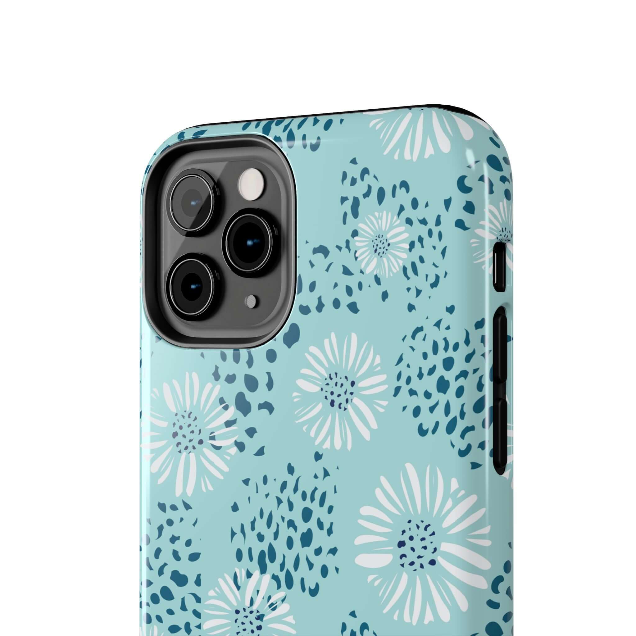 Teal Floral Beach Case for iPhone 14 Pro Max - Cute and Colorful Phone Protector