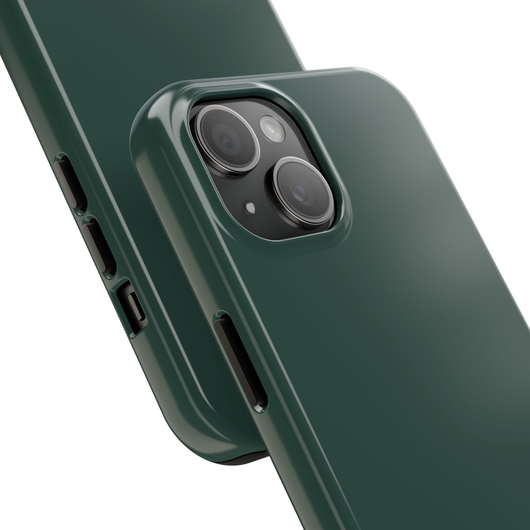 Solid green iPhone 16 phone case, cute cover providing stylish protection.