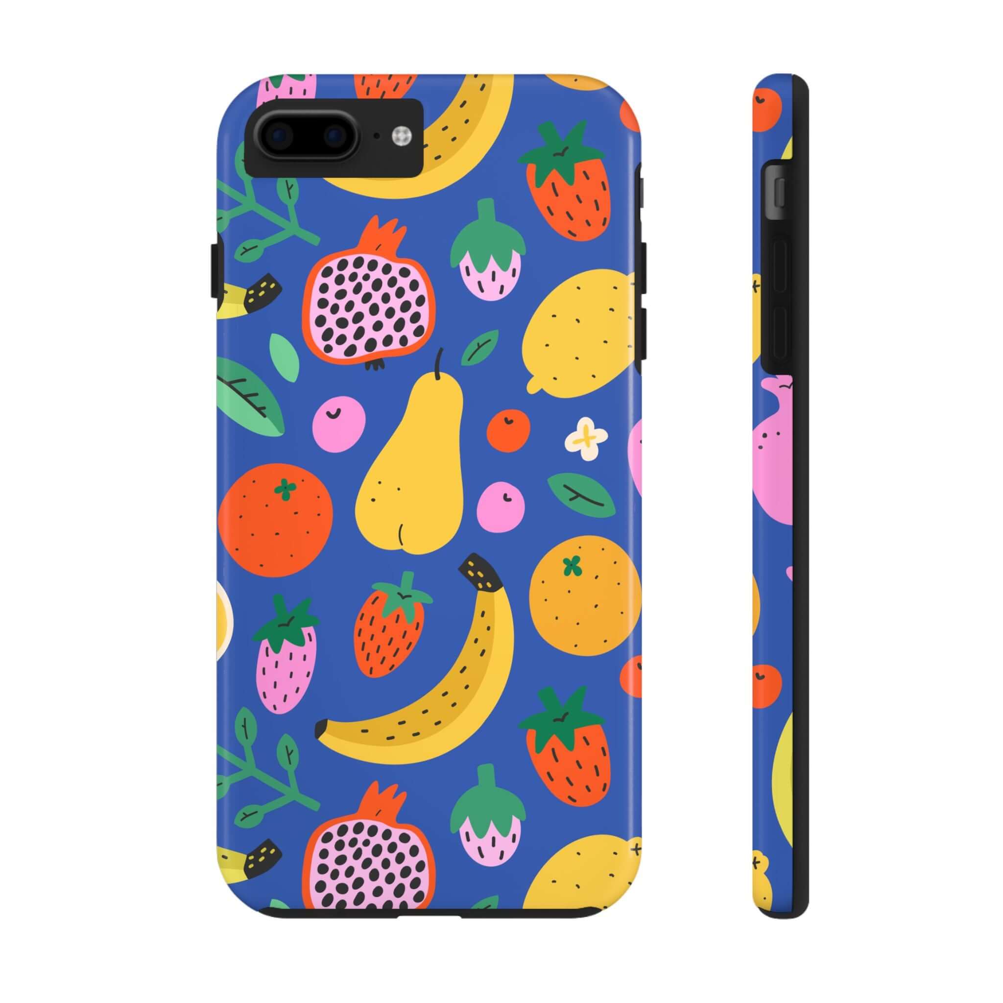 Cute phone cover featuring a colorful tropical fruit design, perfect for Apple iPhone cases and summer vibes.