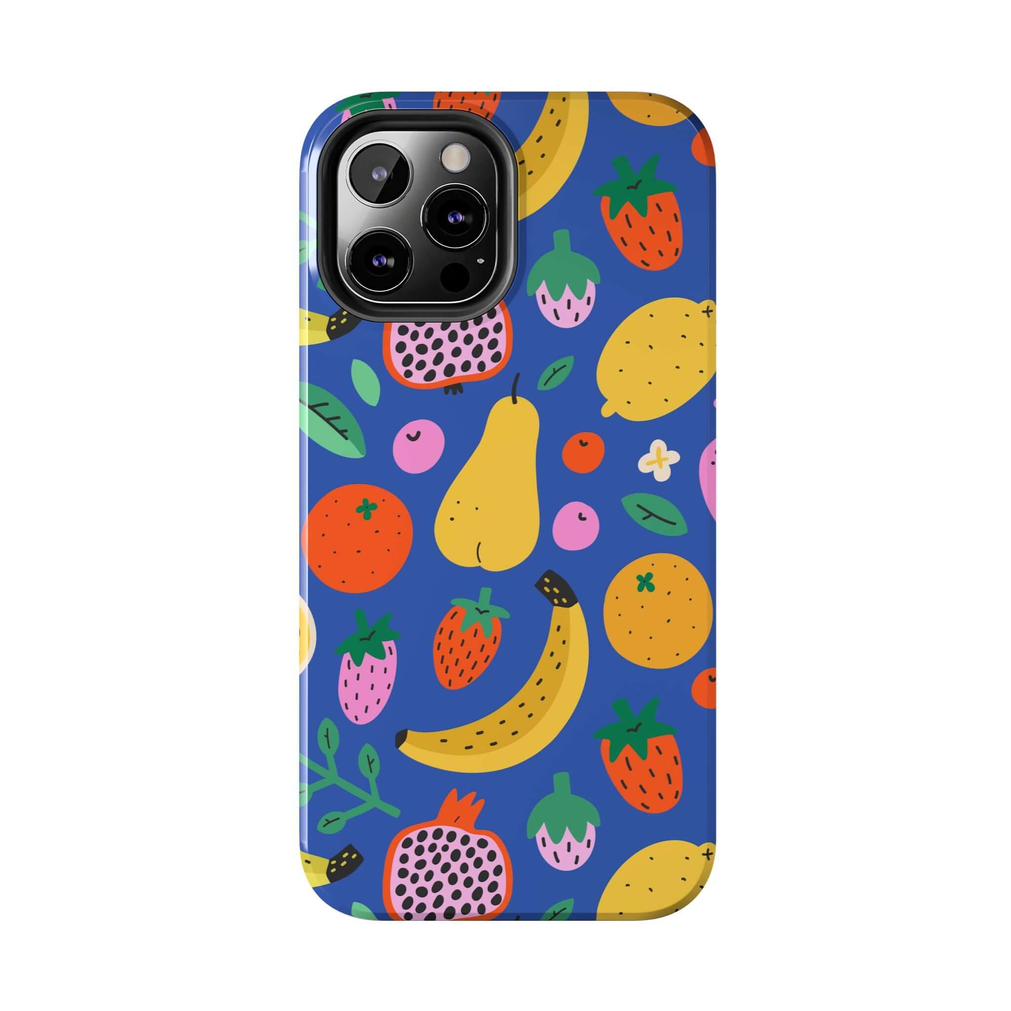 Cute phone cover featuring a colorful beachy fruit design, perfect for Apple iPhone cases and summer vibes.