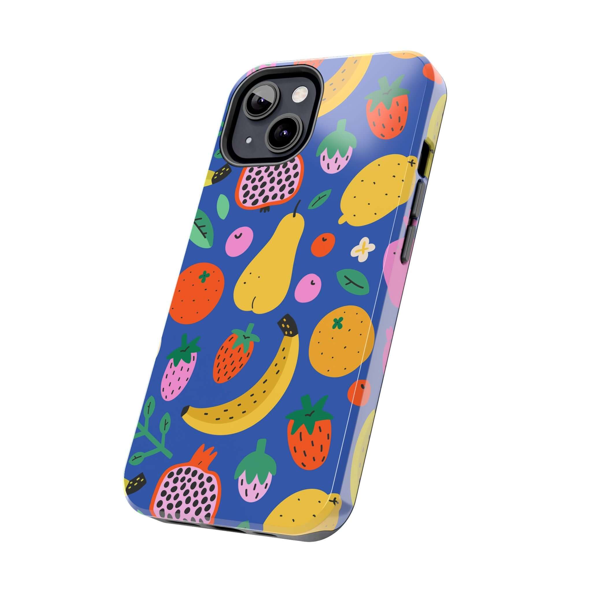 Cute beachy fruit phone case design for Apple iPhone, perfect for summer vibes and colorful style.