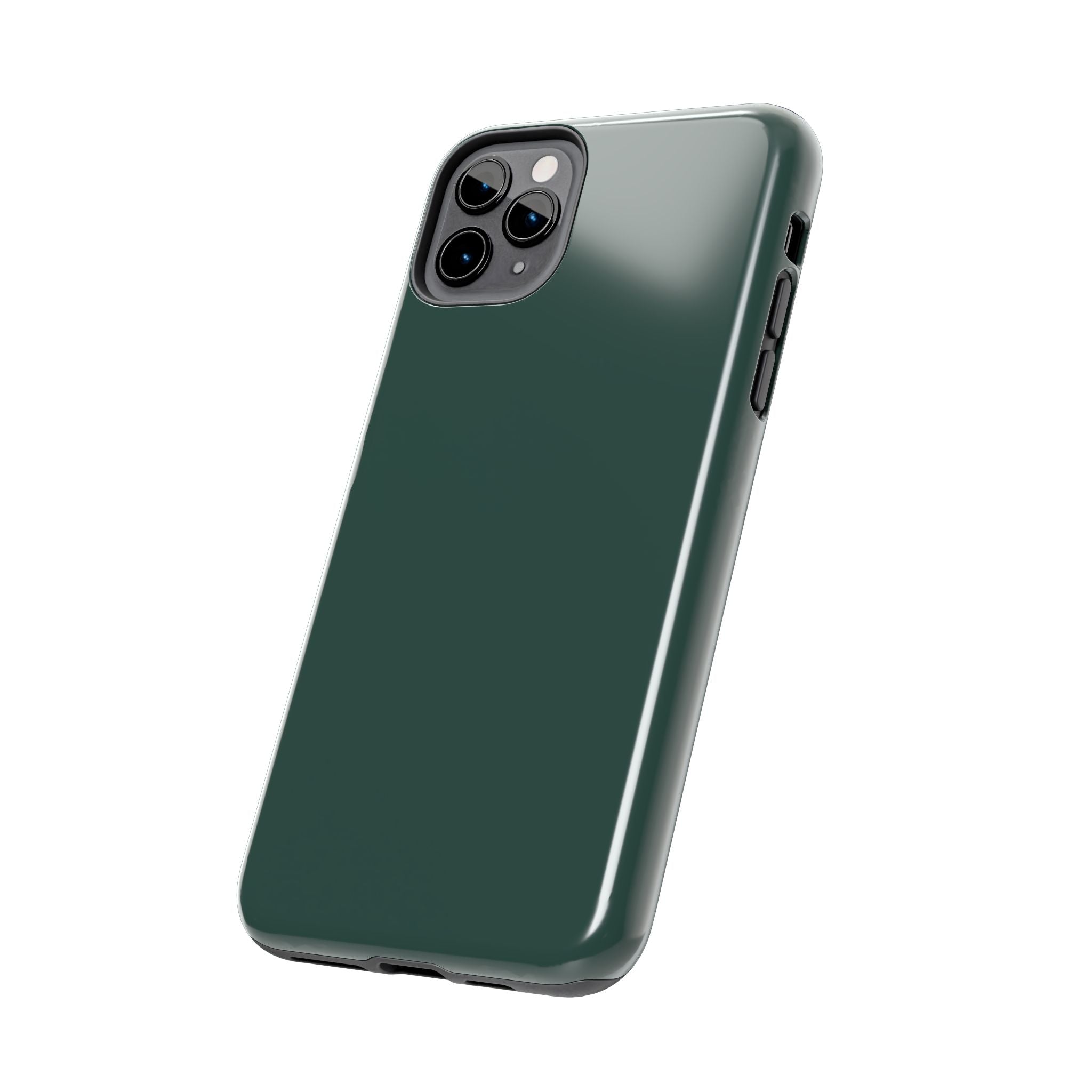 Solid green iPhone 16 case providing protection and cuteness, cute phone cover, Evergreen phone case.