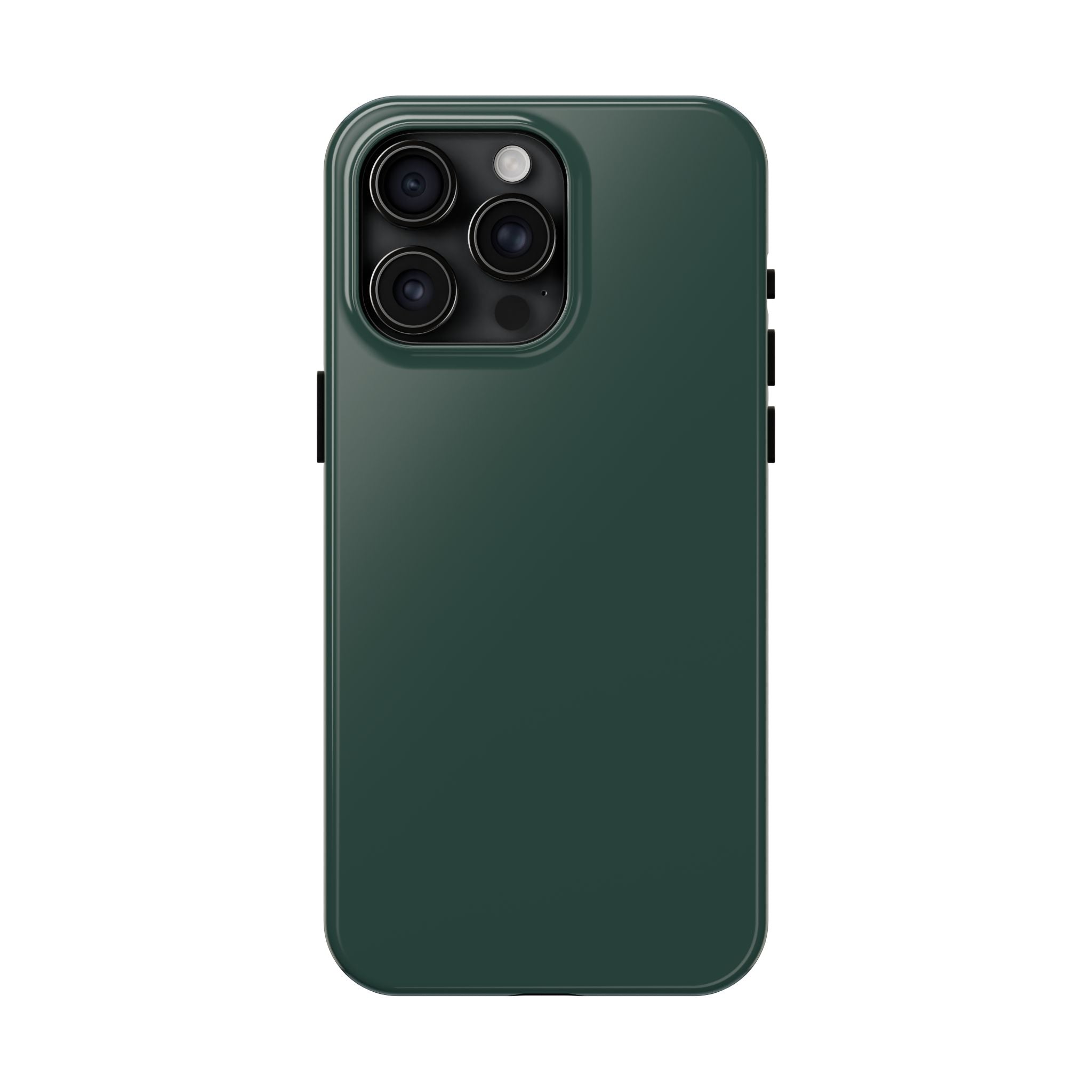 Solid green phone case for iPhone 16, cute Evergreen design offering stylish protection for your device.