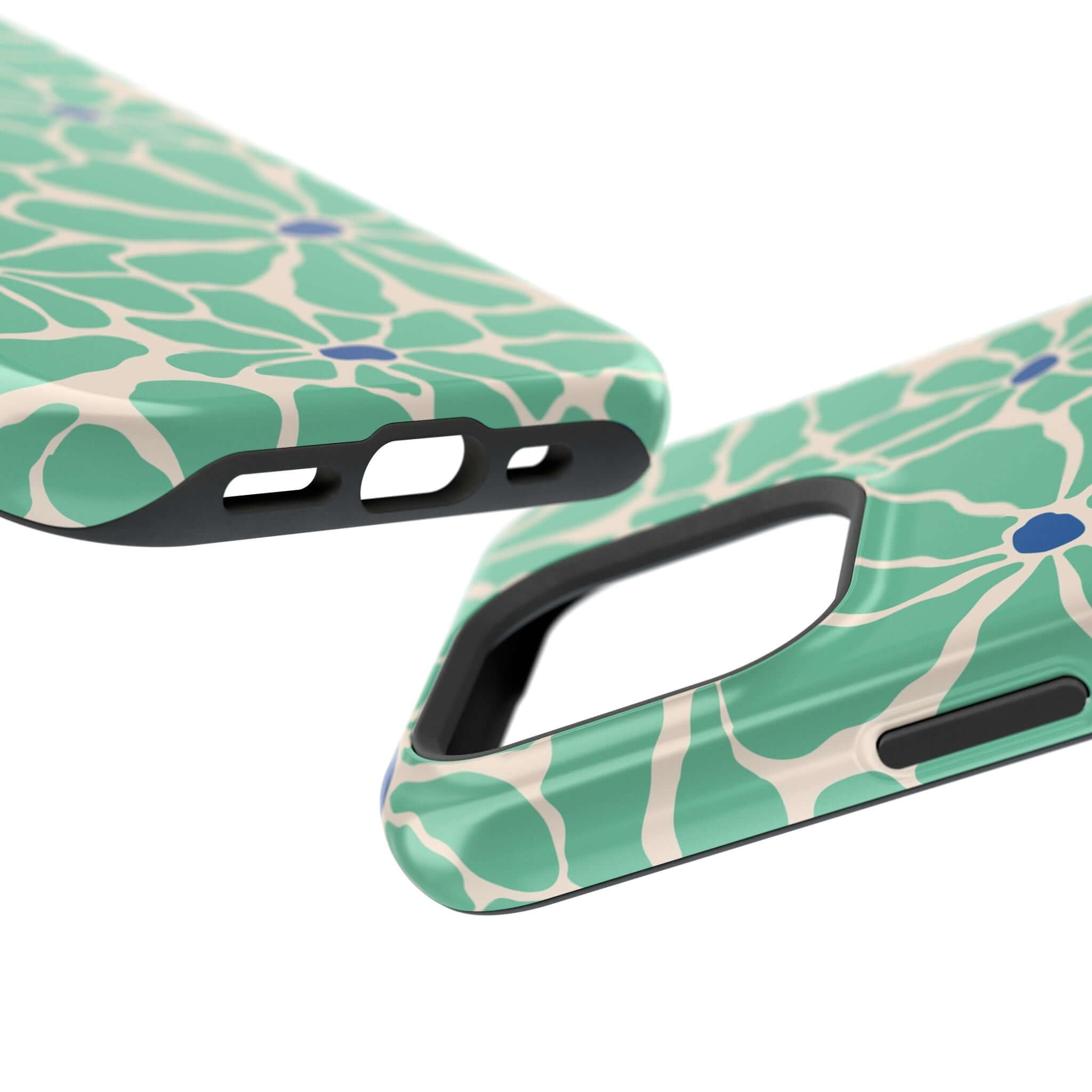 Cute tropical floral phone case design, showcasing MagSafe compatibility and stylish protection for Apple iPhone.