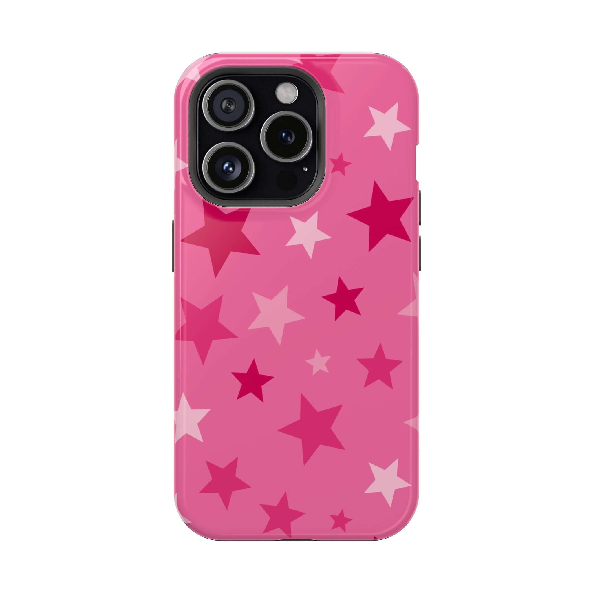 Cute Starry Sweetheart pink stars phone case for Apple iPhone, perfect blend of style and protection for trendsetters.