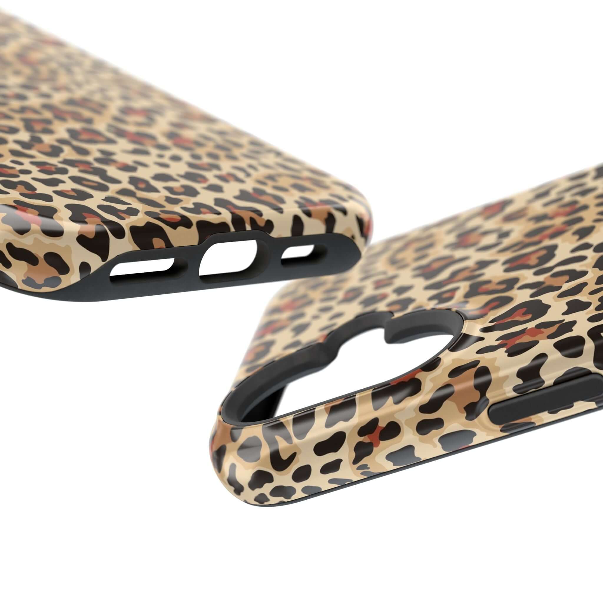 Wildly Chic leopard print case with MagSafe design, colorful and cute abstract iPhone case offering stylish protection.