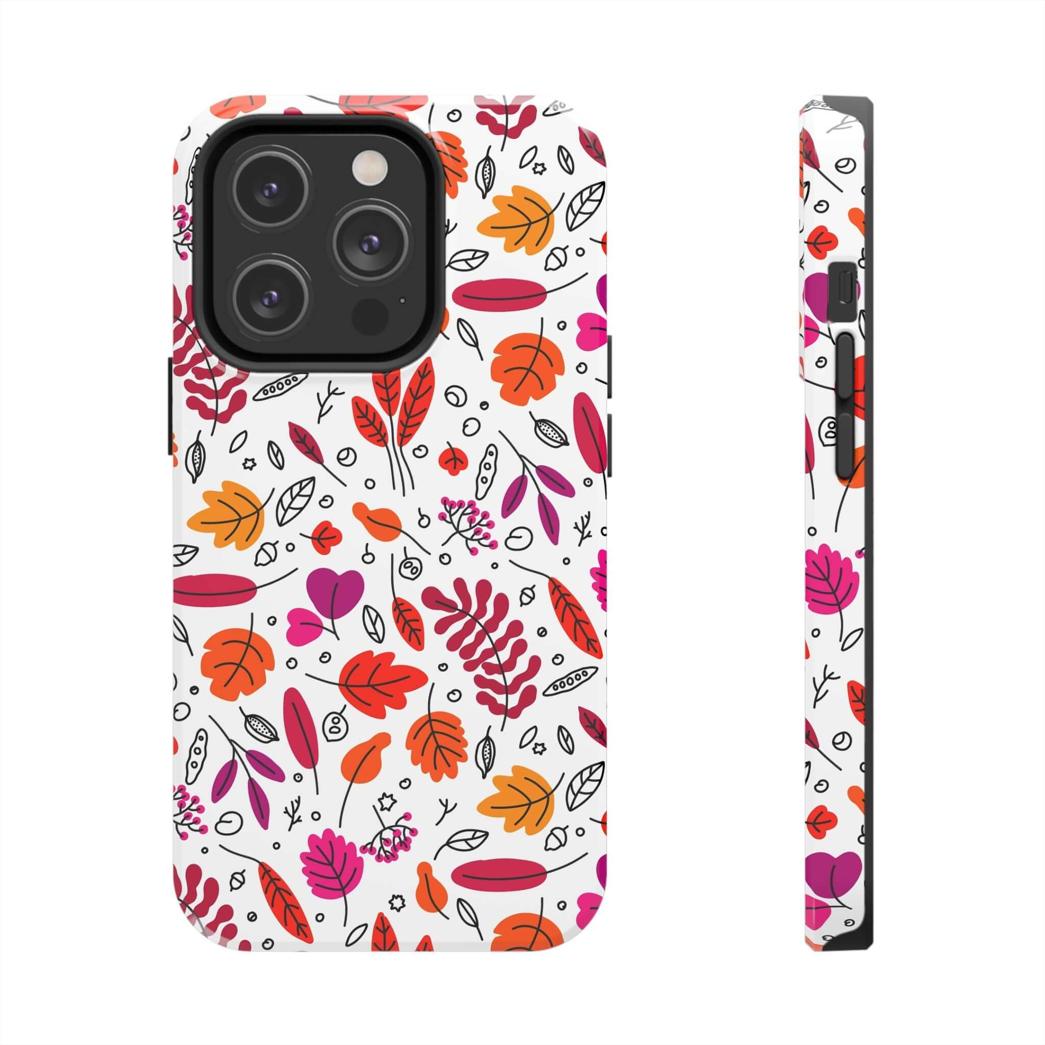 Fall Leaves iPhone Case | Wireless Charging | Autumn Design | Cute Halloween Phone Case | Fall iPhone Accessory