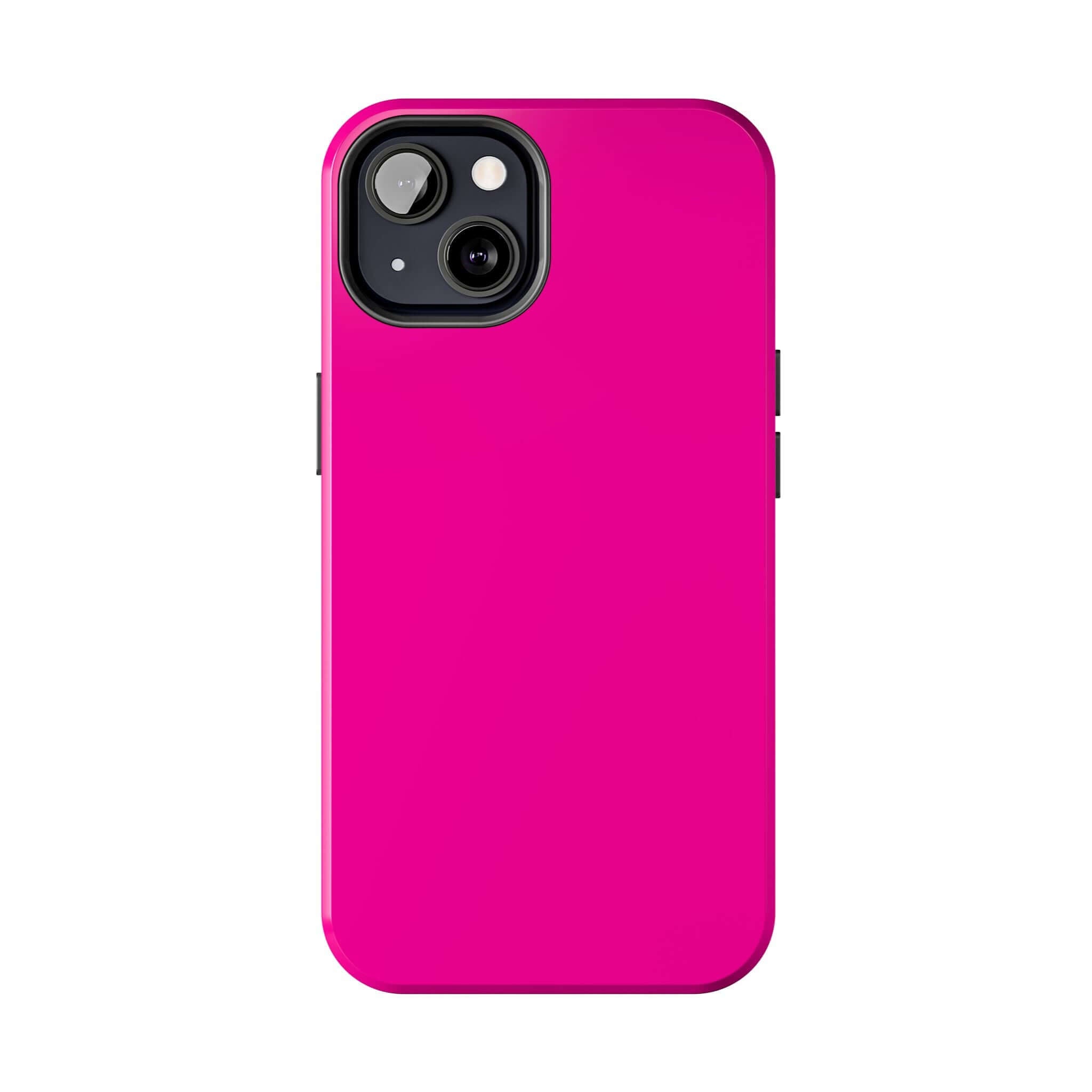 Neon pink iPhone case from cutest phone cases website with free shipping.