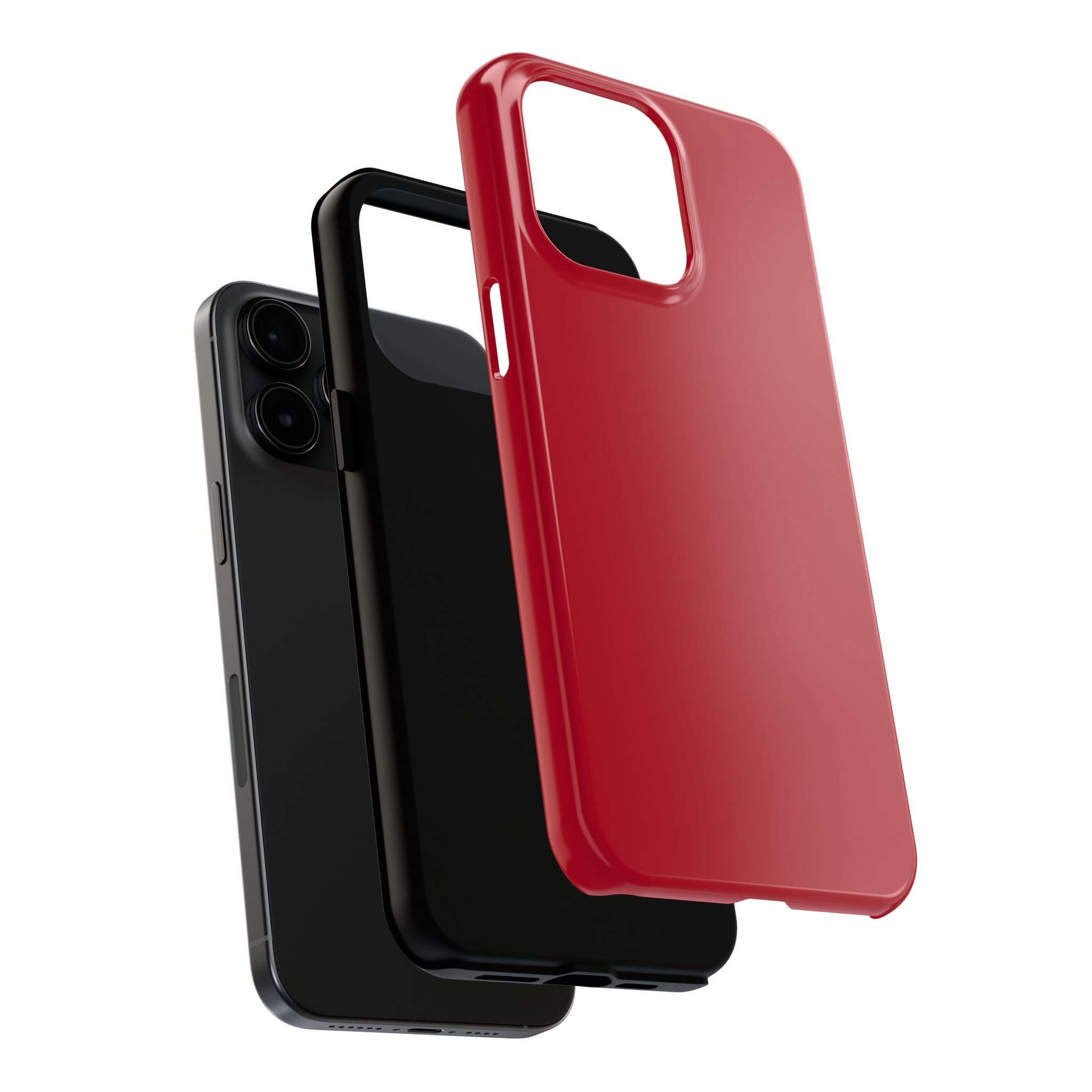 Candy Apple Solid Red iPhone 16 case, cute phone cover enhancing style and protection.