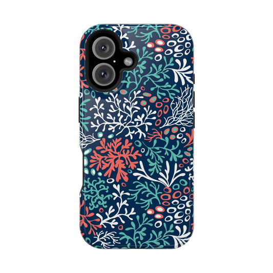 Cute Phone Case for iPhone 16 with Colorful Coral Reef Design – Coral Reef Crush Beachy Case