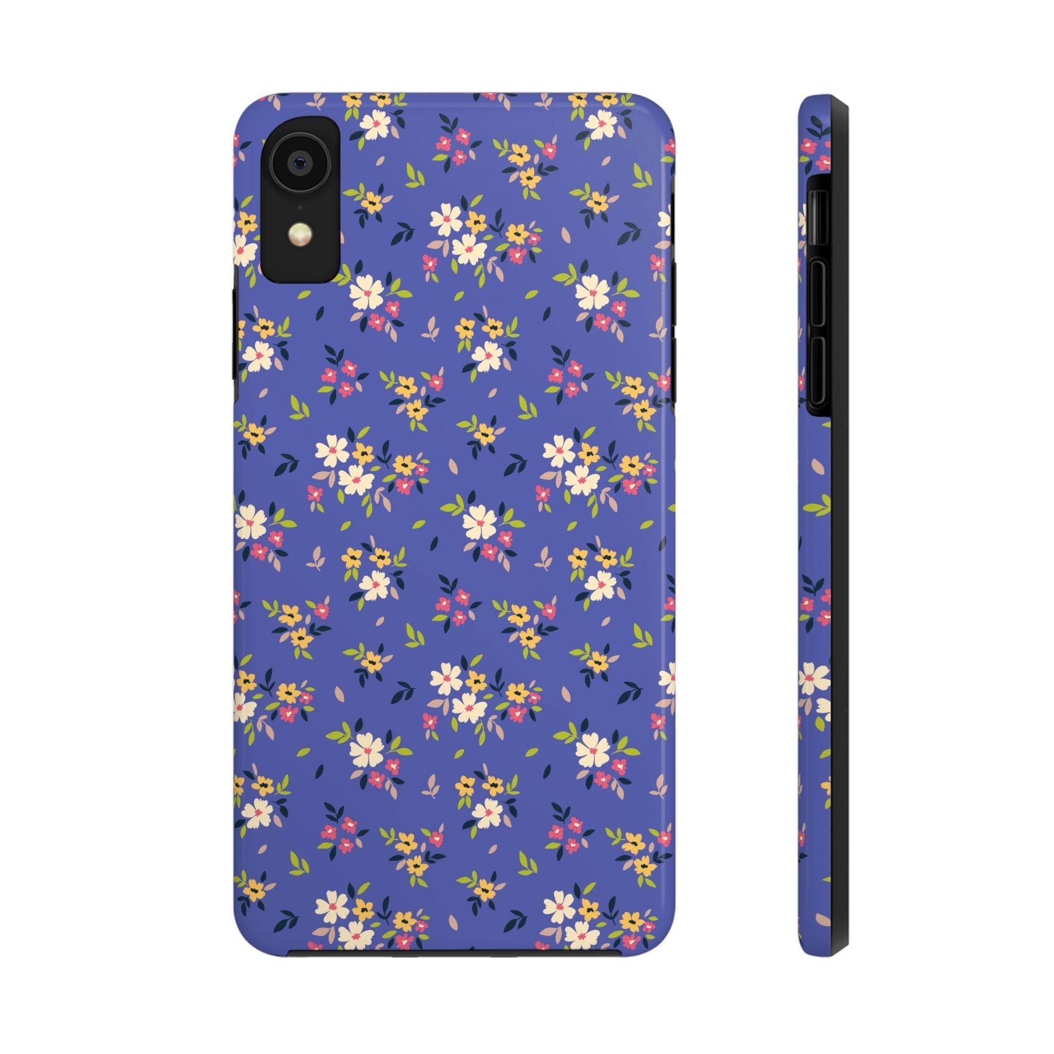 Cabaña campestre | Estuche con print de flores azul marino