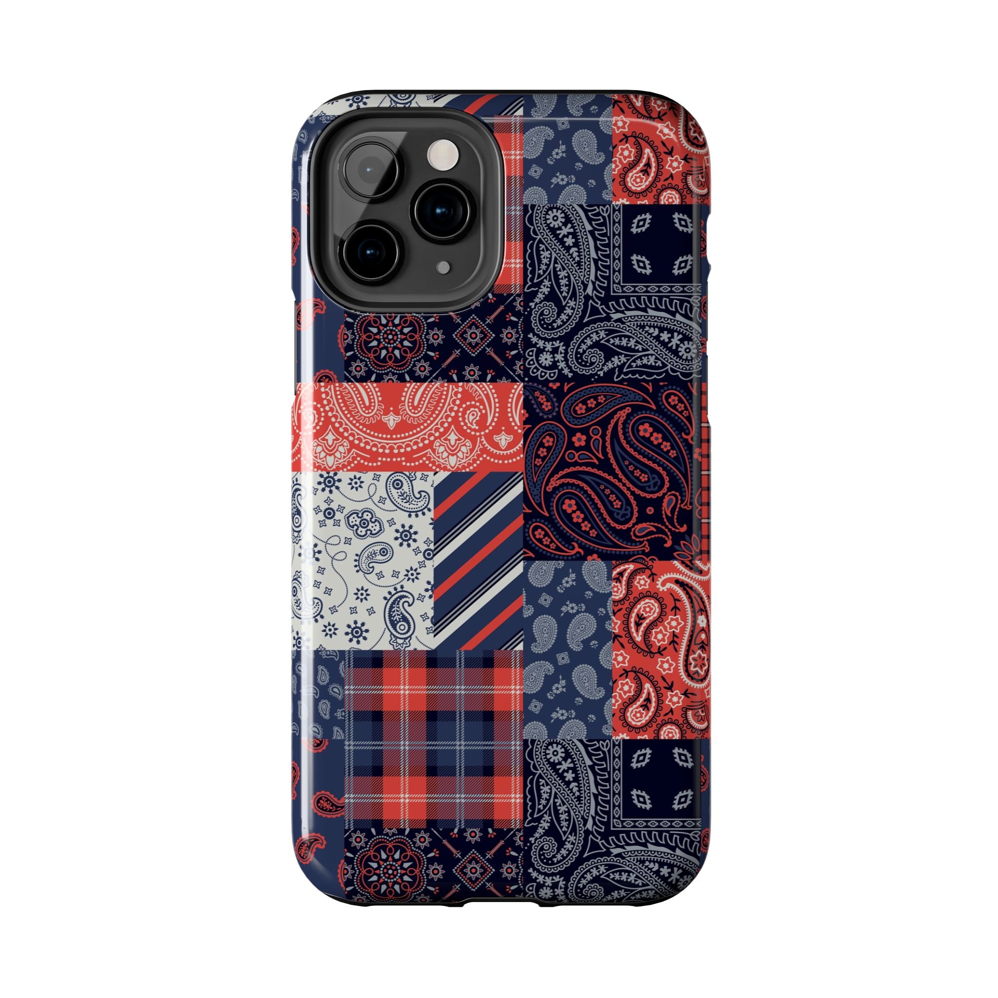 Boho Bandit Bandana Patchwork iPhone 14 Pro Case Cute and Bookish Phone Case