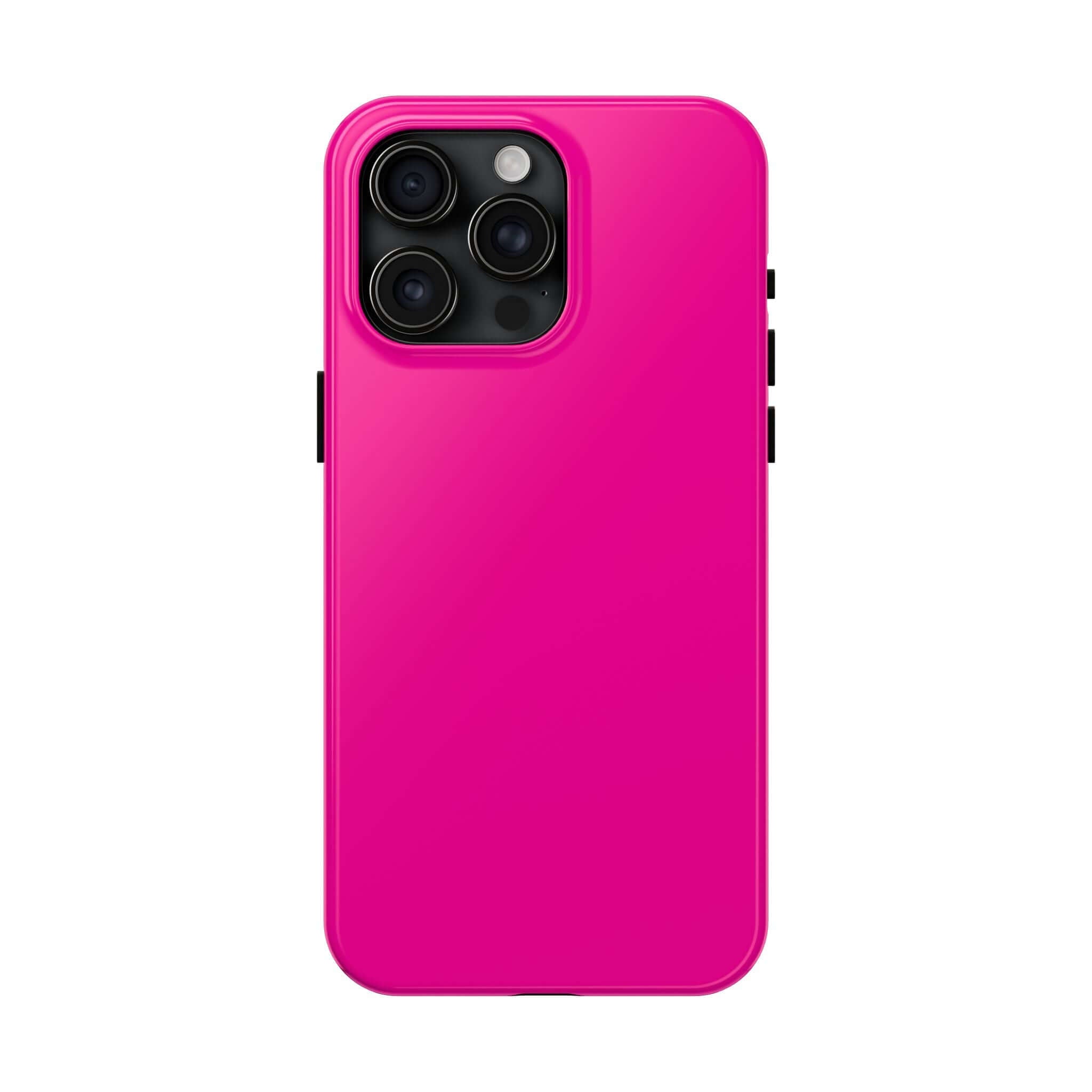 Neon pink iPhone case from the cutest phone case website with free shipping, perfect for phone fashionistas.