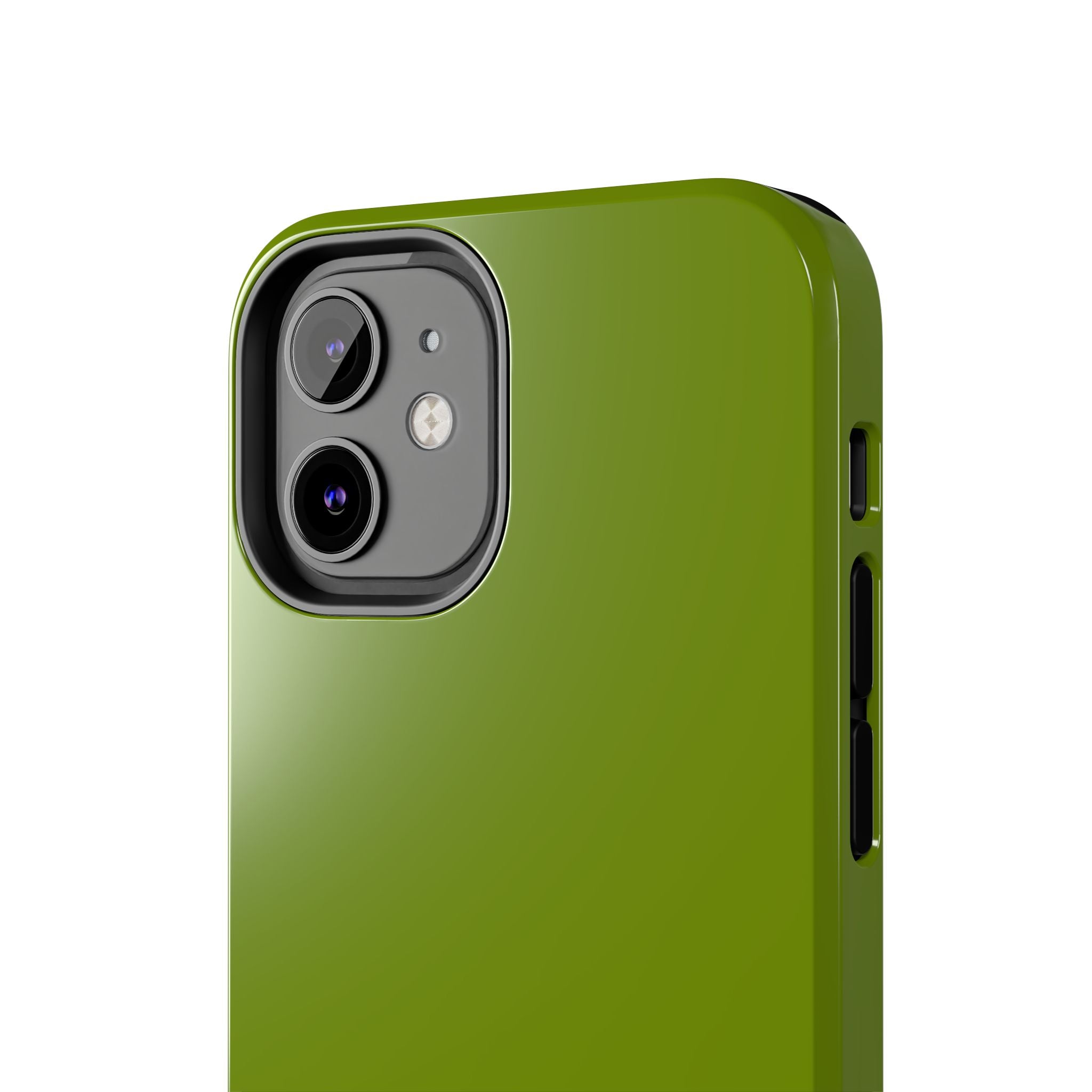 Cute Matcha Tea solid green phone case for iPhone, offering stylish protection from scratches. Perfect chic floral iPhone accessory.