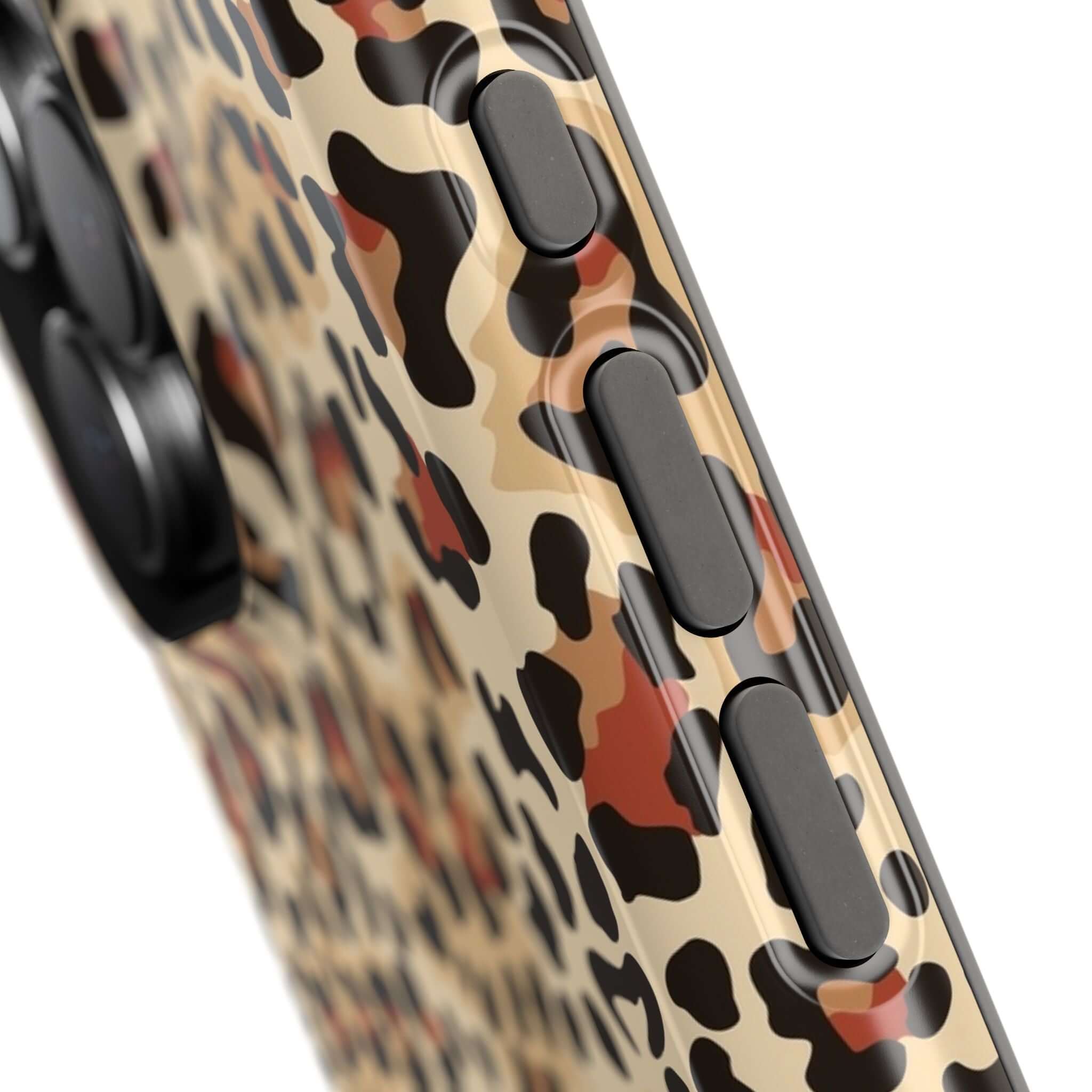 Colorful leopard print iPhone case with MagSafe design showcasing stylish and cute abstract pattern for reliable phone protection.