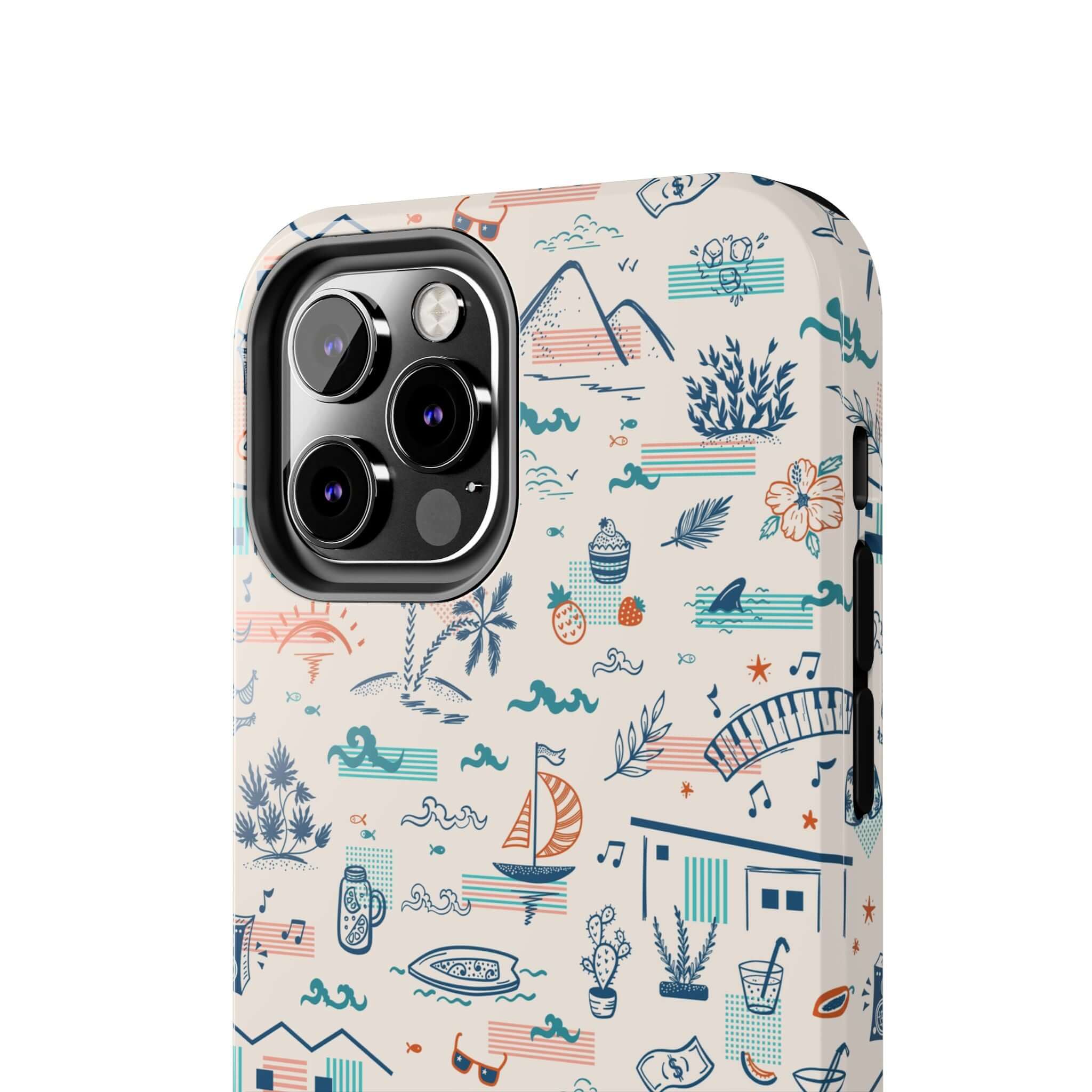 Colorful Forever on Vacation summer fun iPhone 14 Pro Max case with cute and playful design.